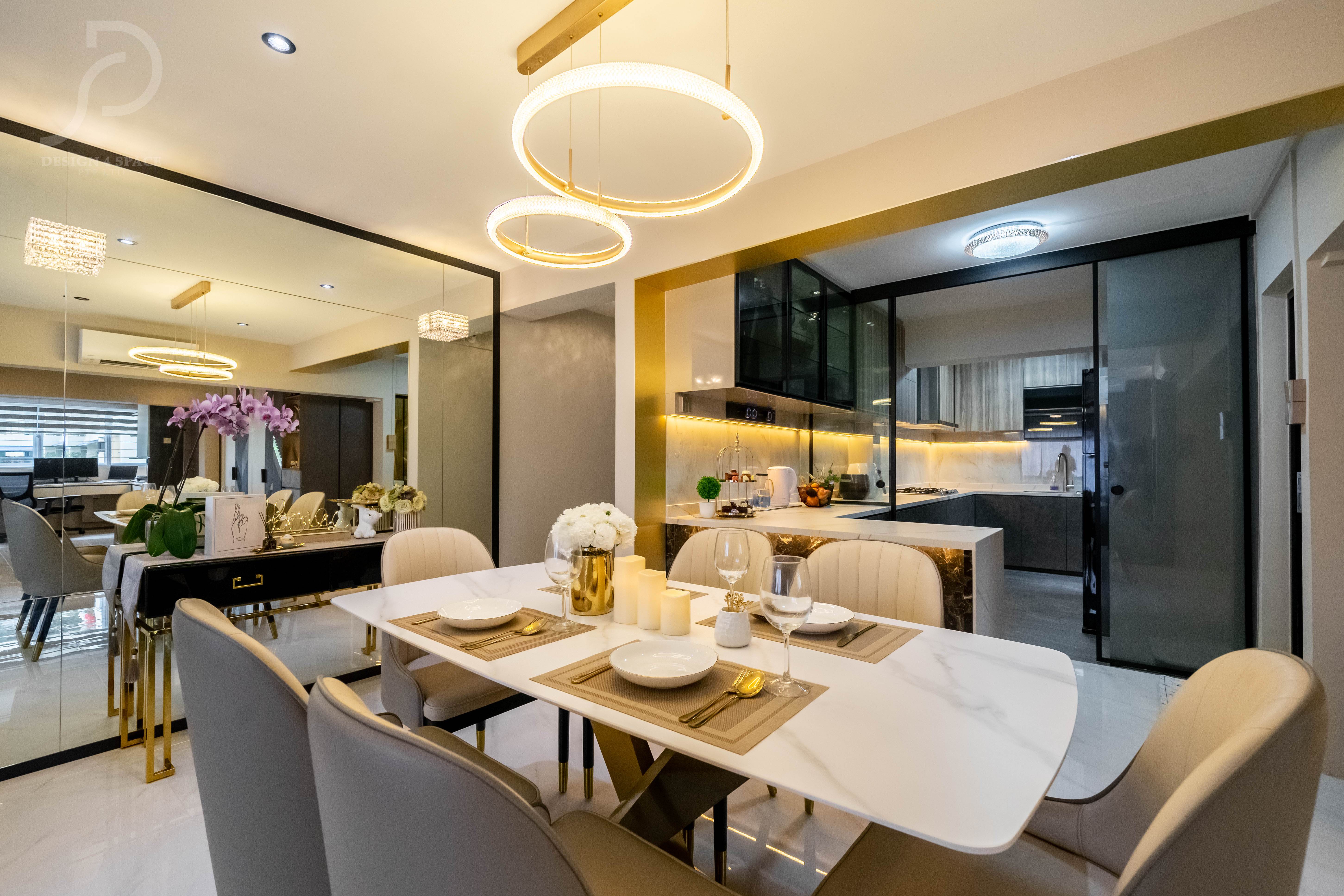 Modern Design - Dining Room - HDB 5 Room - Design by Design 4 Space Pte Ltd