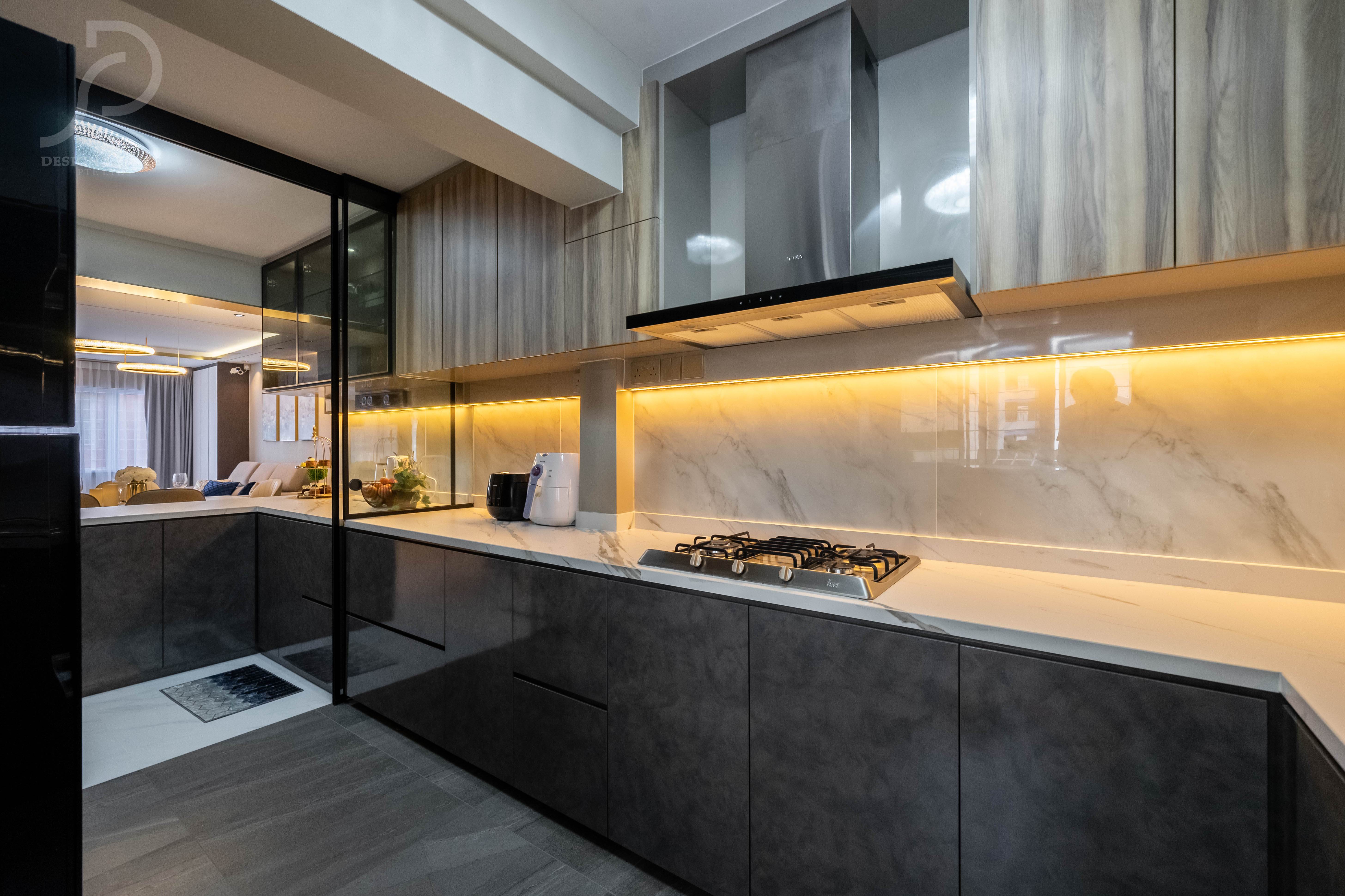 Modern Design - Kitchen - HDB 5 Room - Design by Design 4 Space Pte Ltd