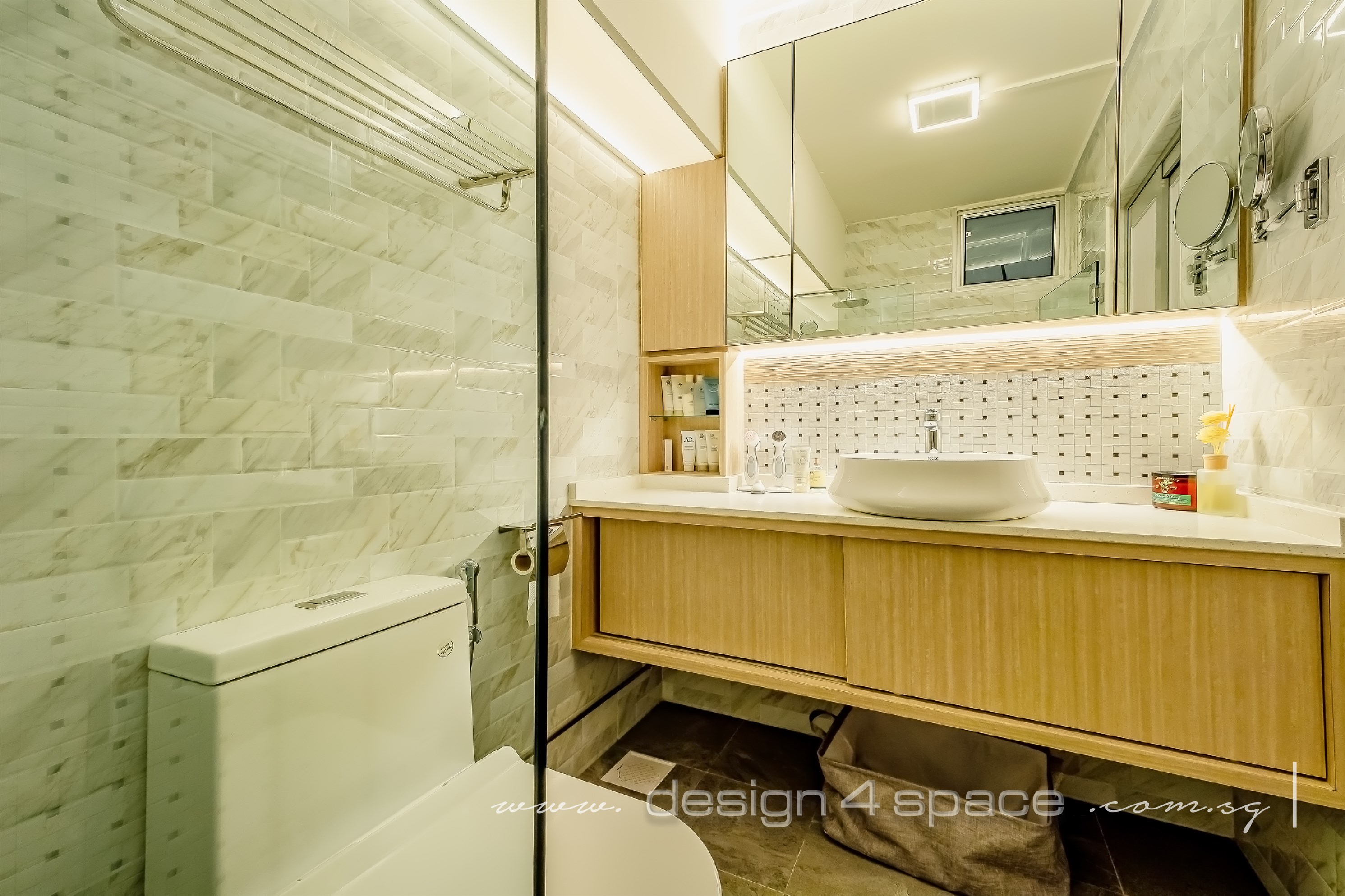 Contemporary, Modern Design - Bathroom - HDB 5 Room - Design by Design 4 Space Pte Ltd