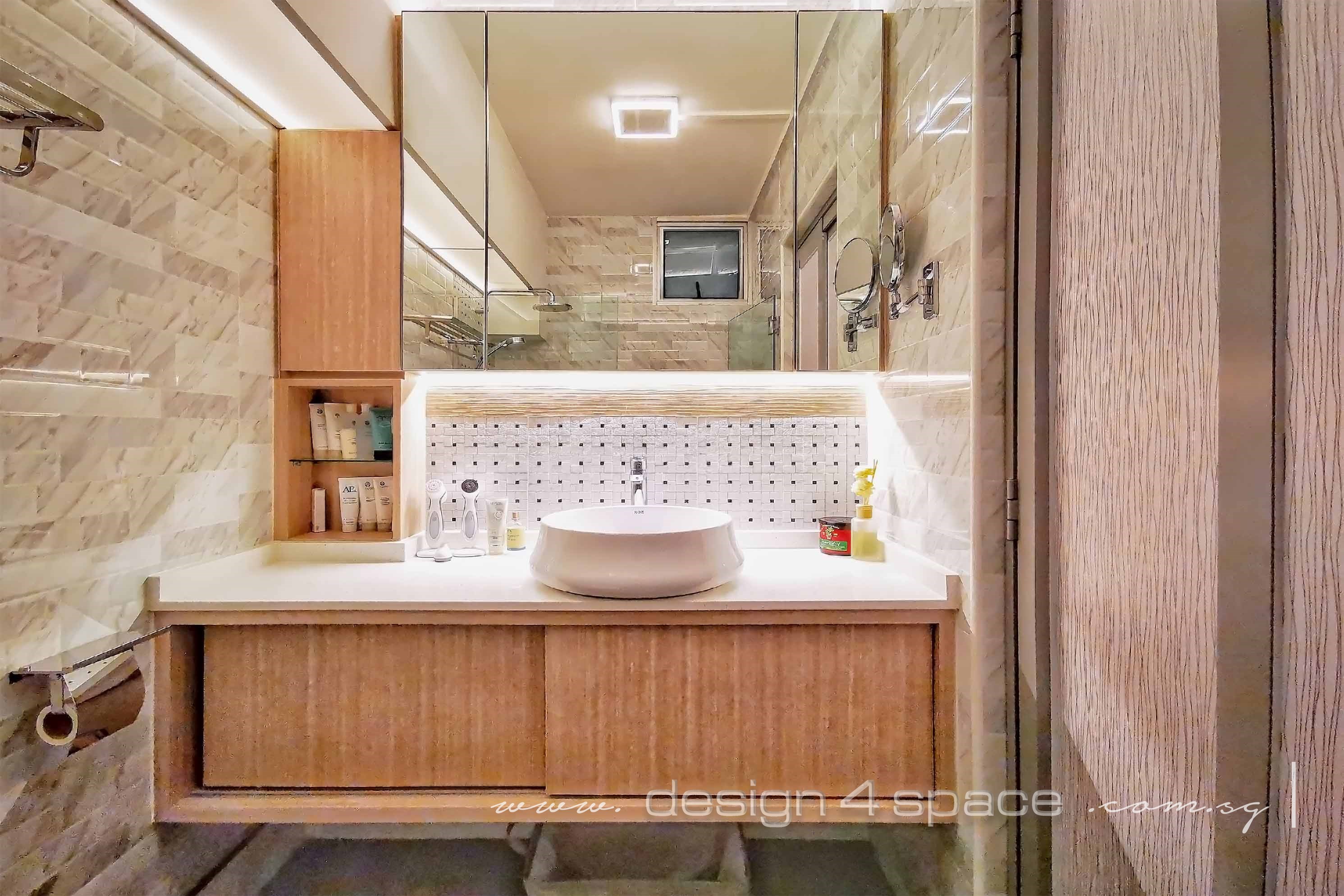 Contemporary, Modern Design - Bathroom - HDB 5 Room - Design by Design 4 Space Pte Ltd