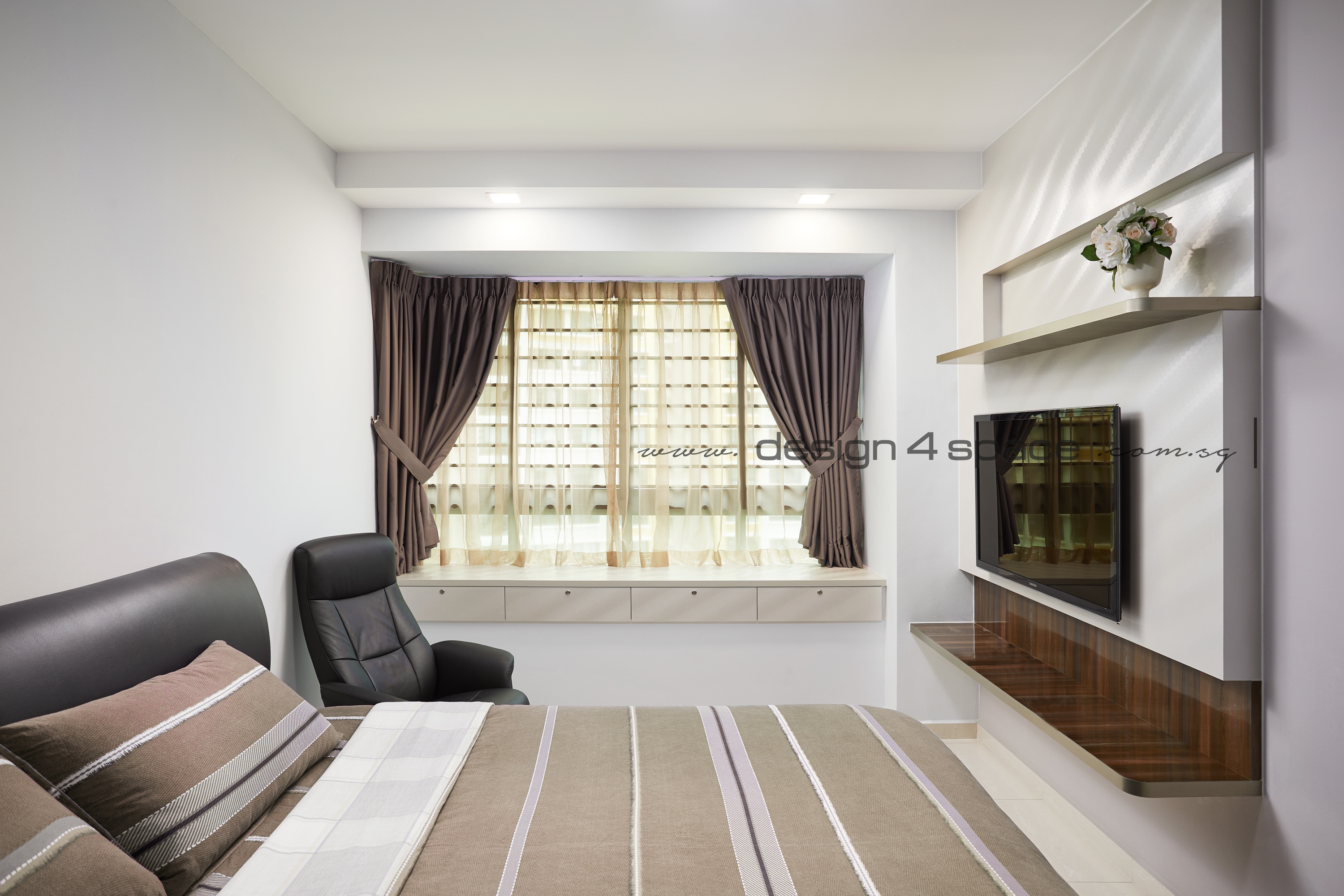 Contemporary Design - Bedroom - HDB 5 Room - Design by Design 4 Space Pte Ltd