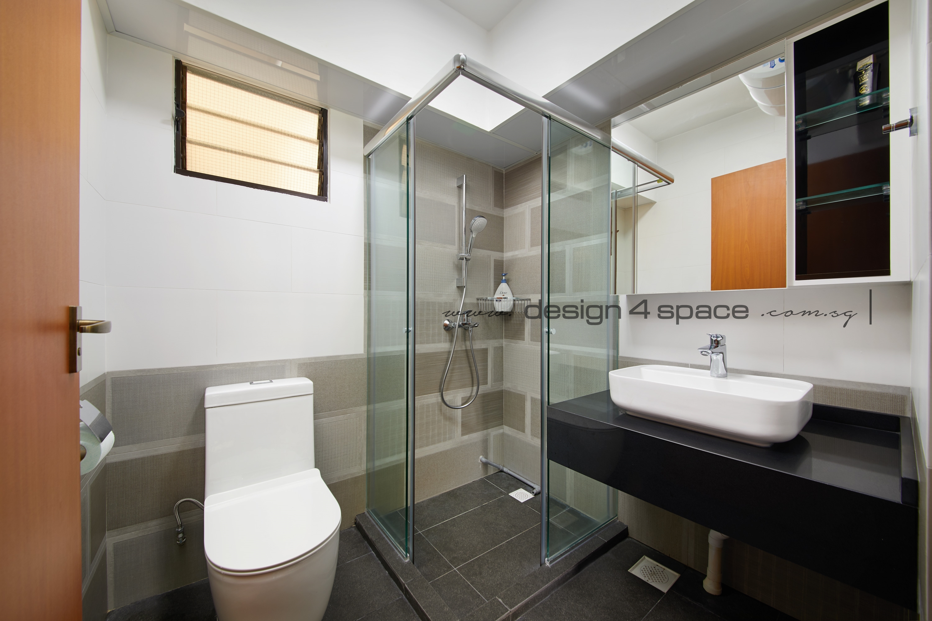 Contemporary Design - Bathroom - HDB 5 Room - Design by Design 4 Space Pte Ltd