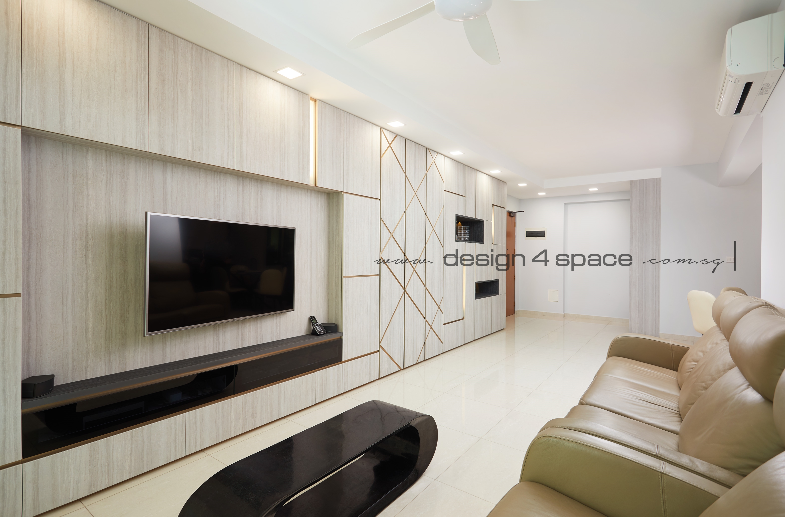 Contemporary Design - Living Room - HDB 5 Room - Design by Design 4 Space Pte Ltd