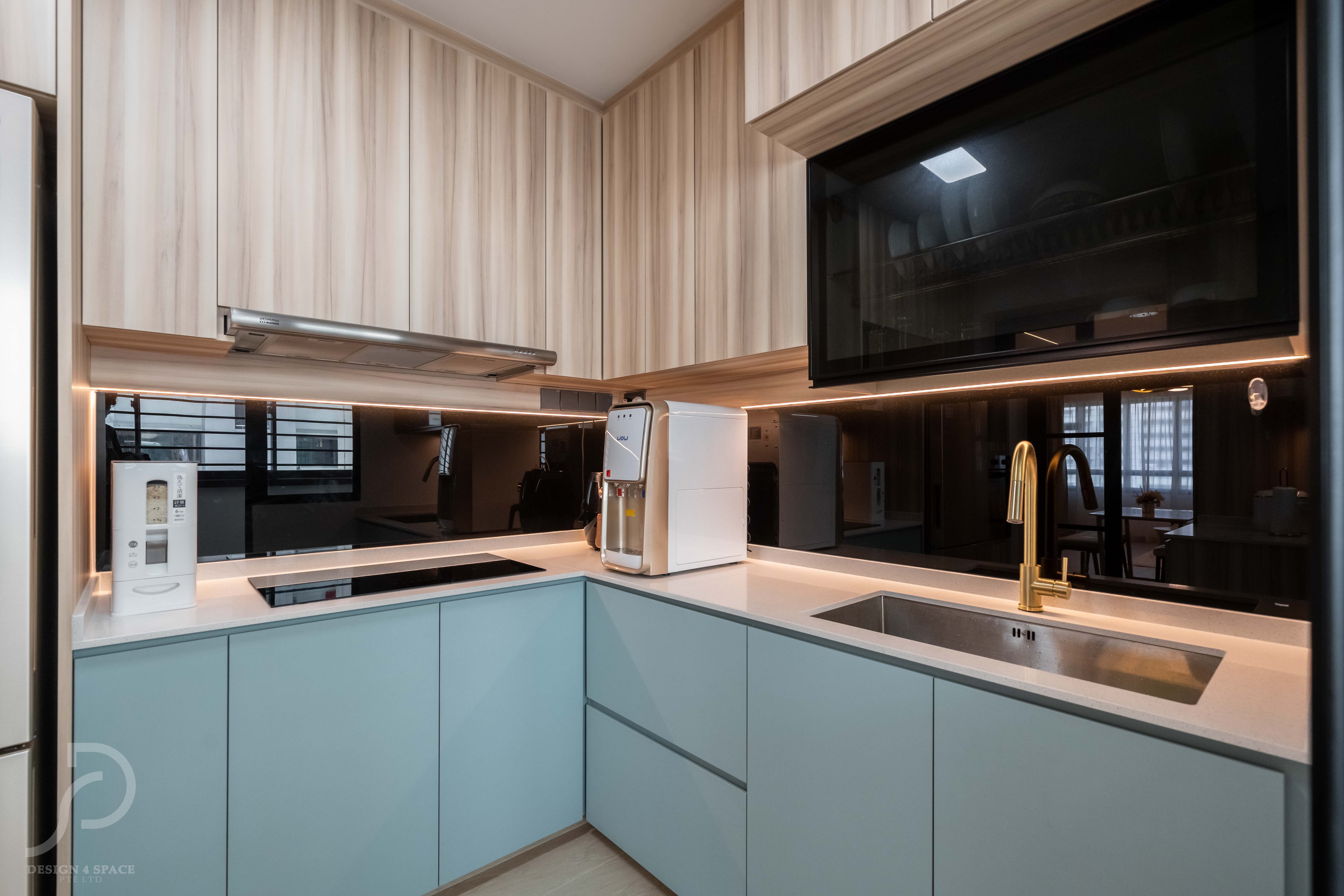 Contemporary, Minimalist Design - Kitchen - HDB 5 Room - Design by Design 4 Space Pte Ltd
