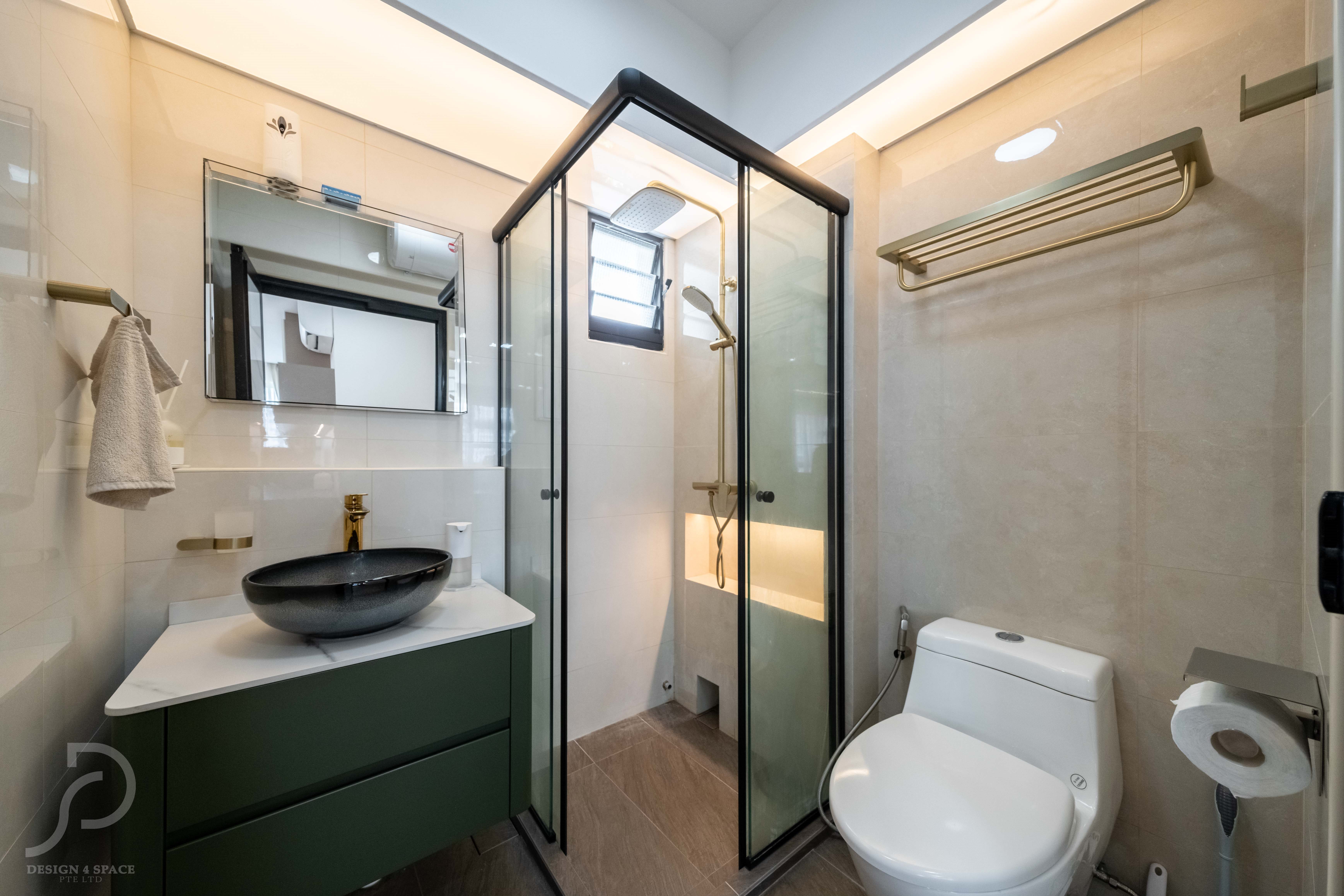 Contemporary, Minimalist Design - Bathroom - HDB 5 Room - Design by Design 4 Space Pte Ltd