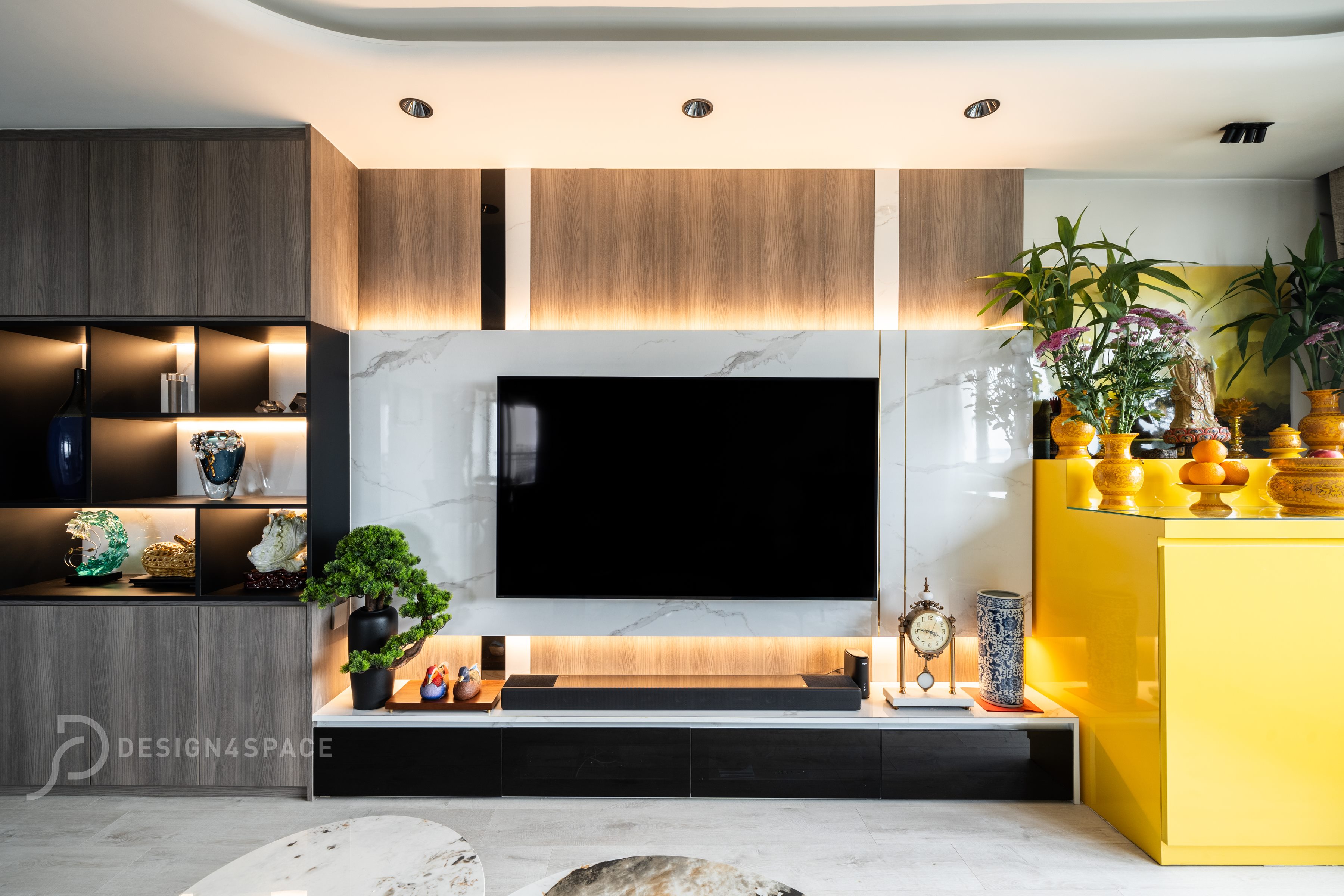 Modern Design - Living Room - HDB 5 Room - Design by Design 4 Space Pte Ltd