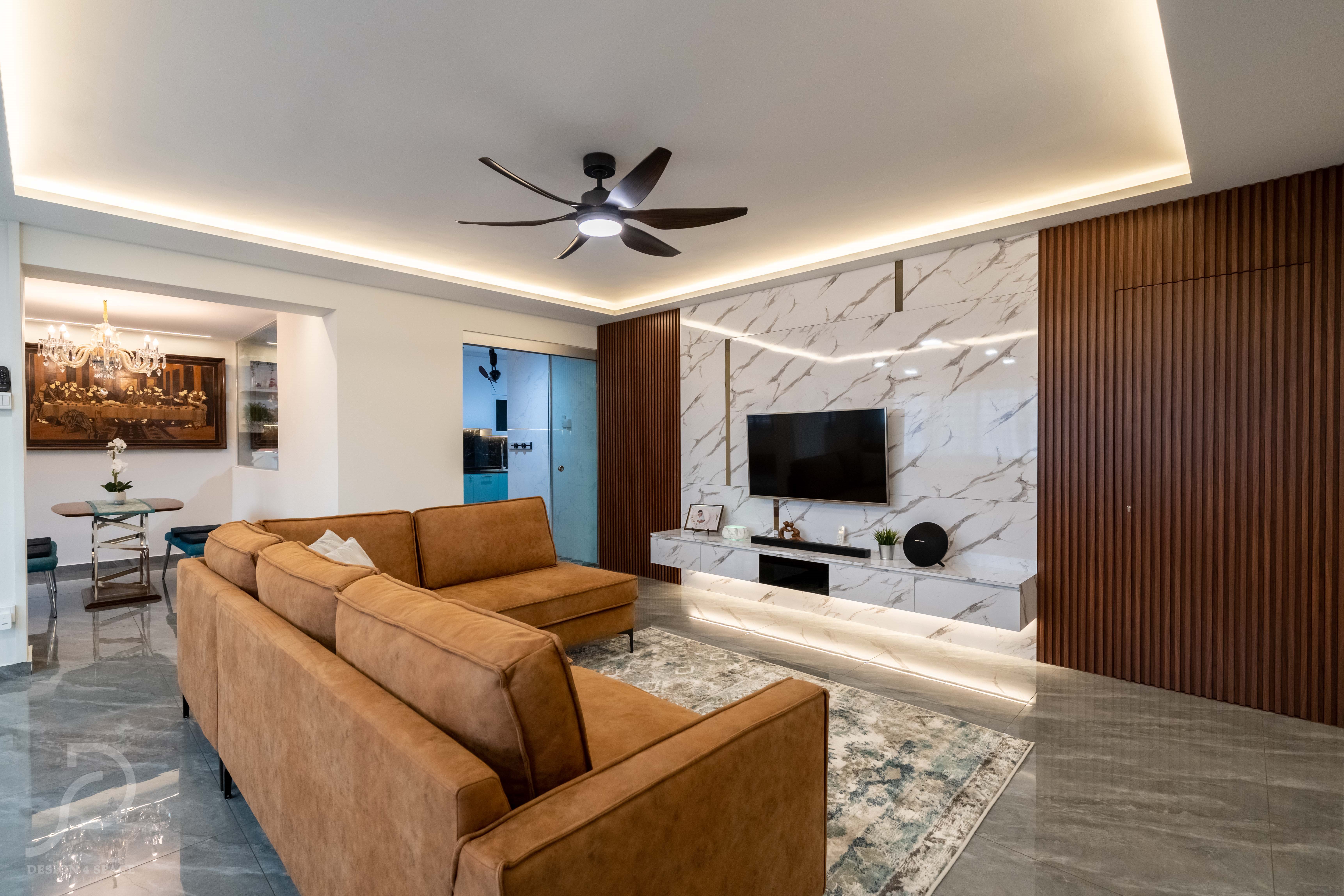 Classical, Contemporary, Modern Design - Living Room - HDB 5 Room - Design by Design 4 Space Pte Ltd