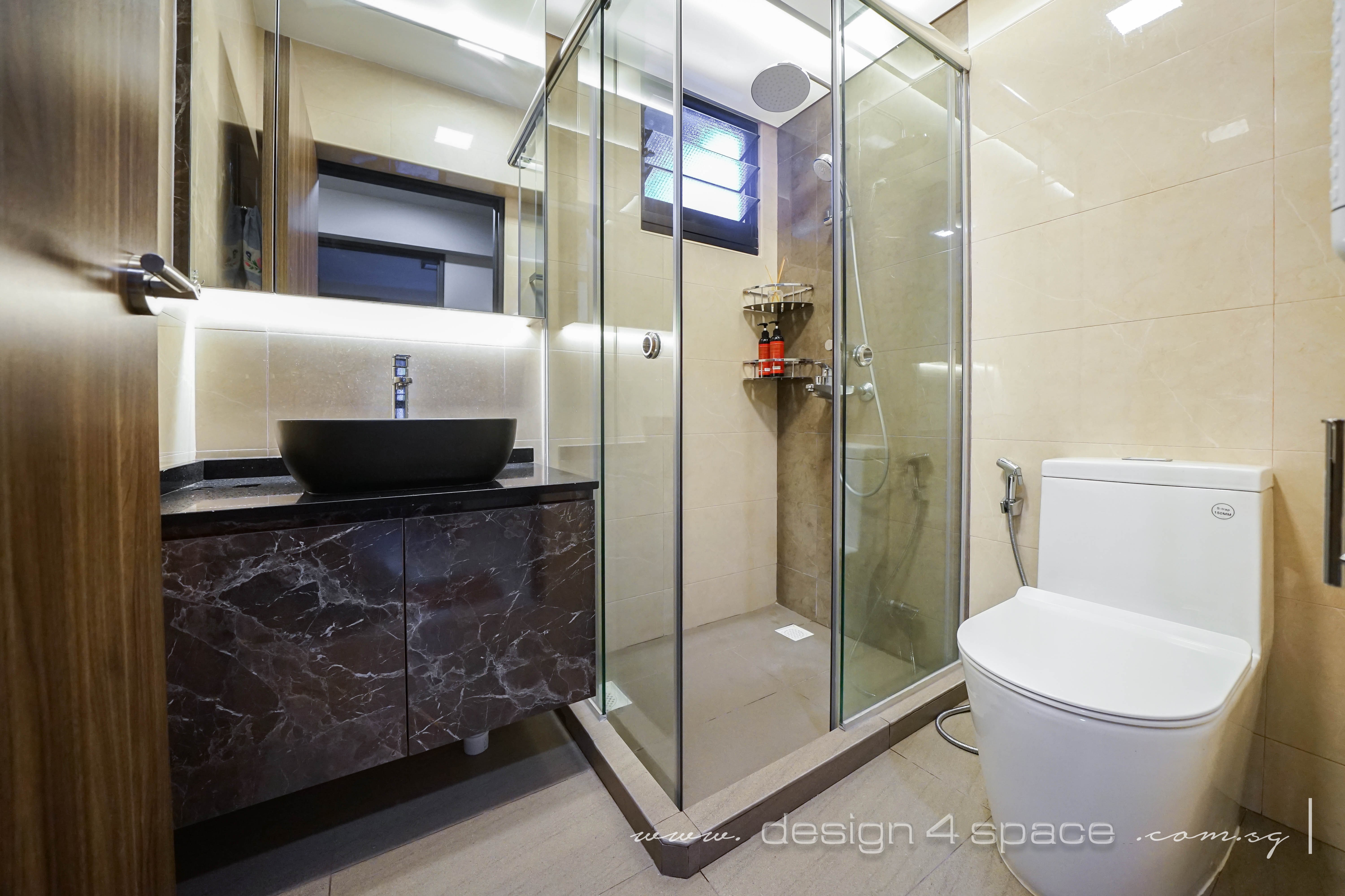 Modern Design - Bathroom - HDB 5 Room - Design by Design 4 Space Pte Ltd