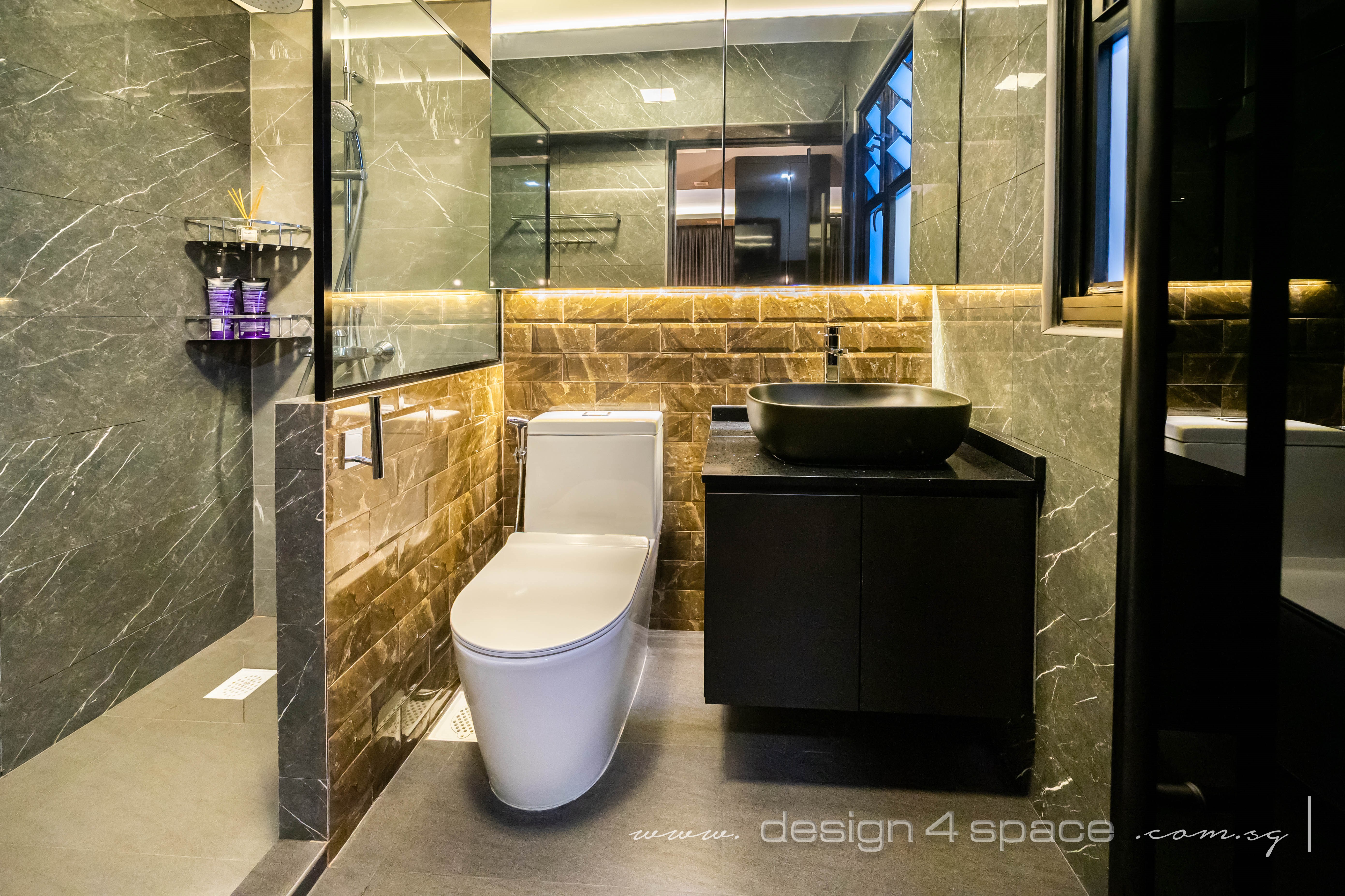 Modern Design - Bathroom - HDB 5 Room - Design by Design 4 Space Pte Ltd