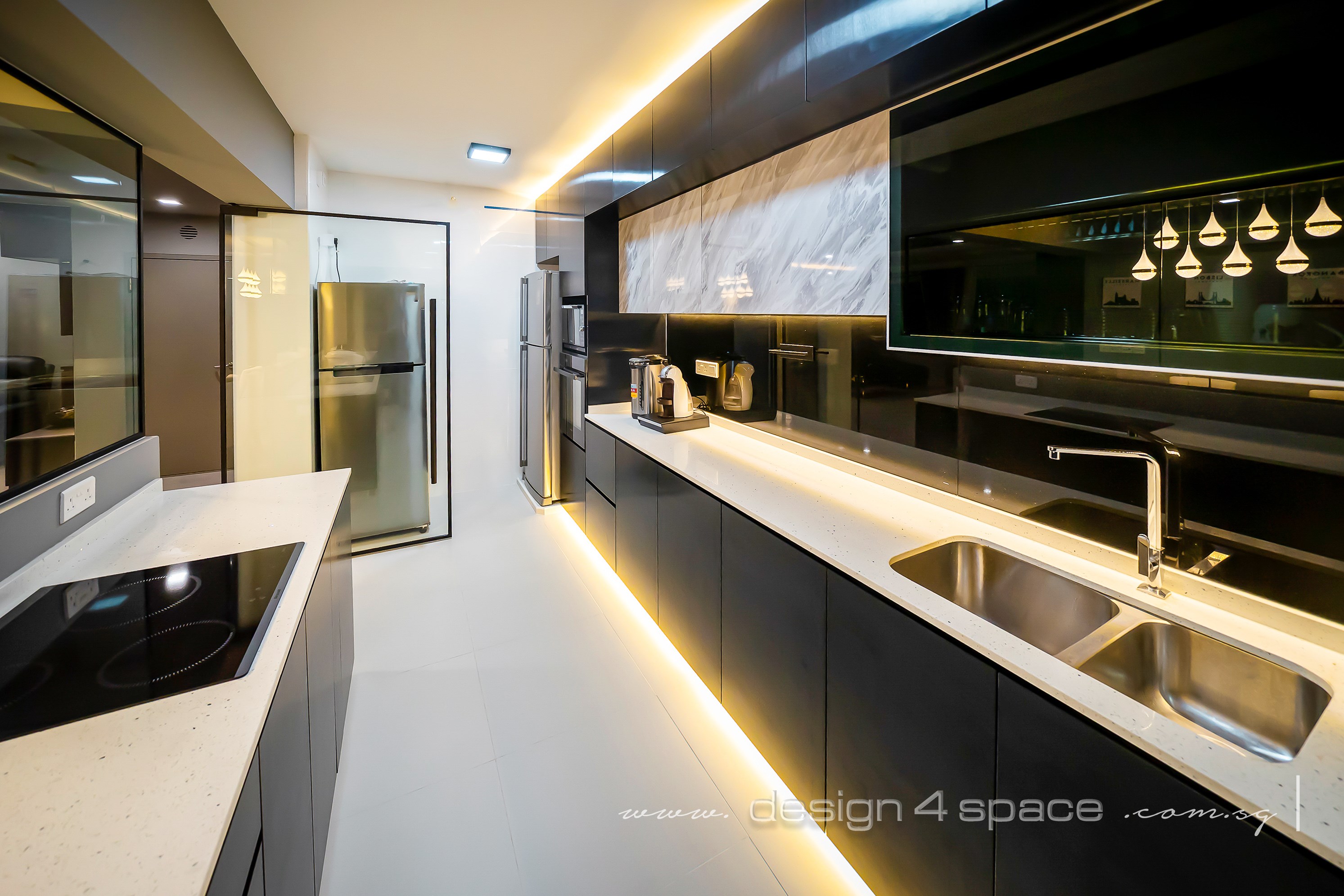 Modern Design - Kitchen - HDB 5 Room - Design by Design 4 Space Pte Ltd