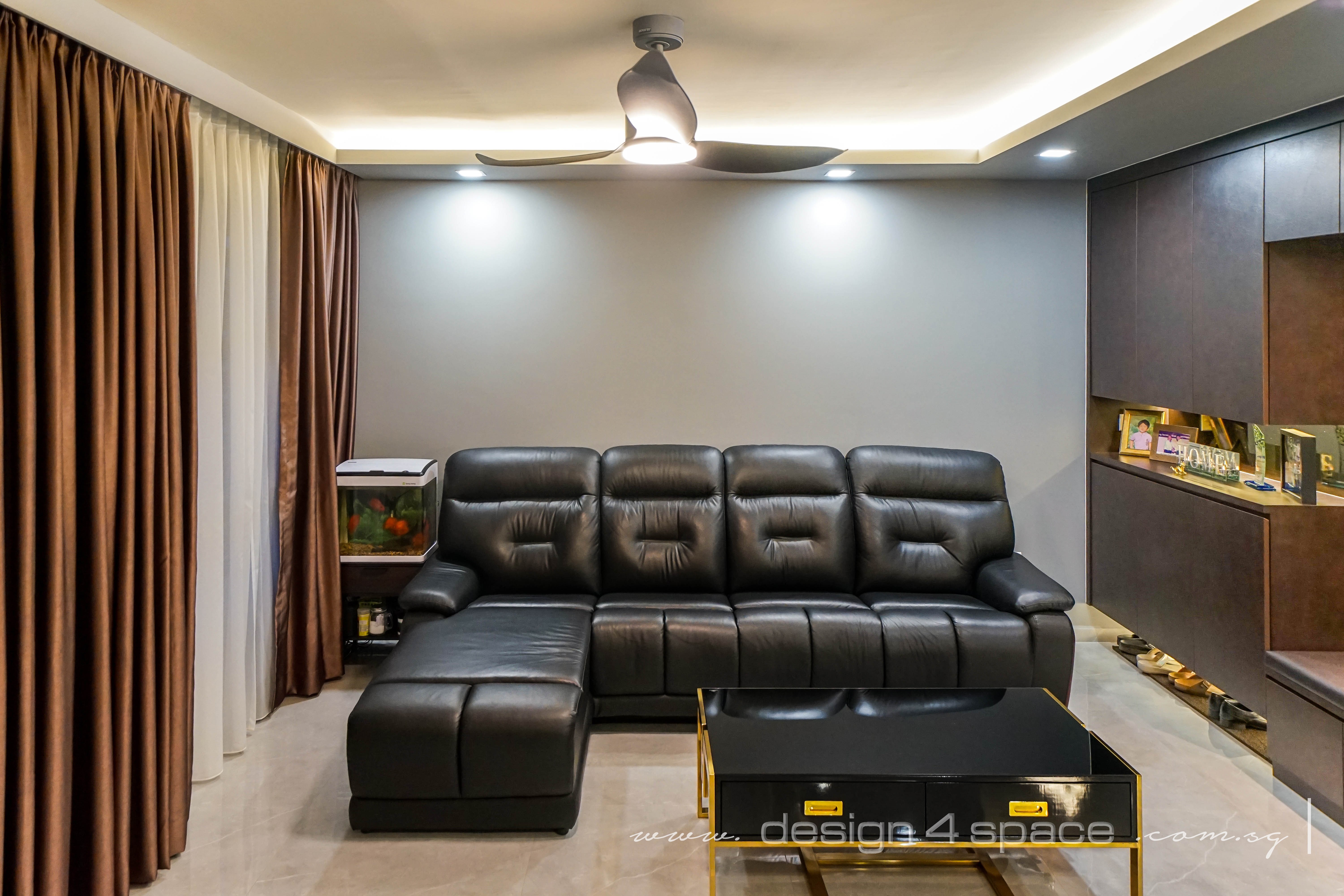 Modern Design - Living Room - HDB 5 Room - Design by Design 4 Space Pte Ltd