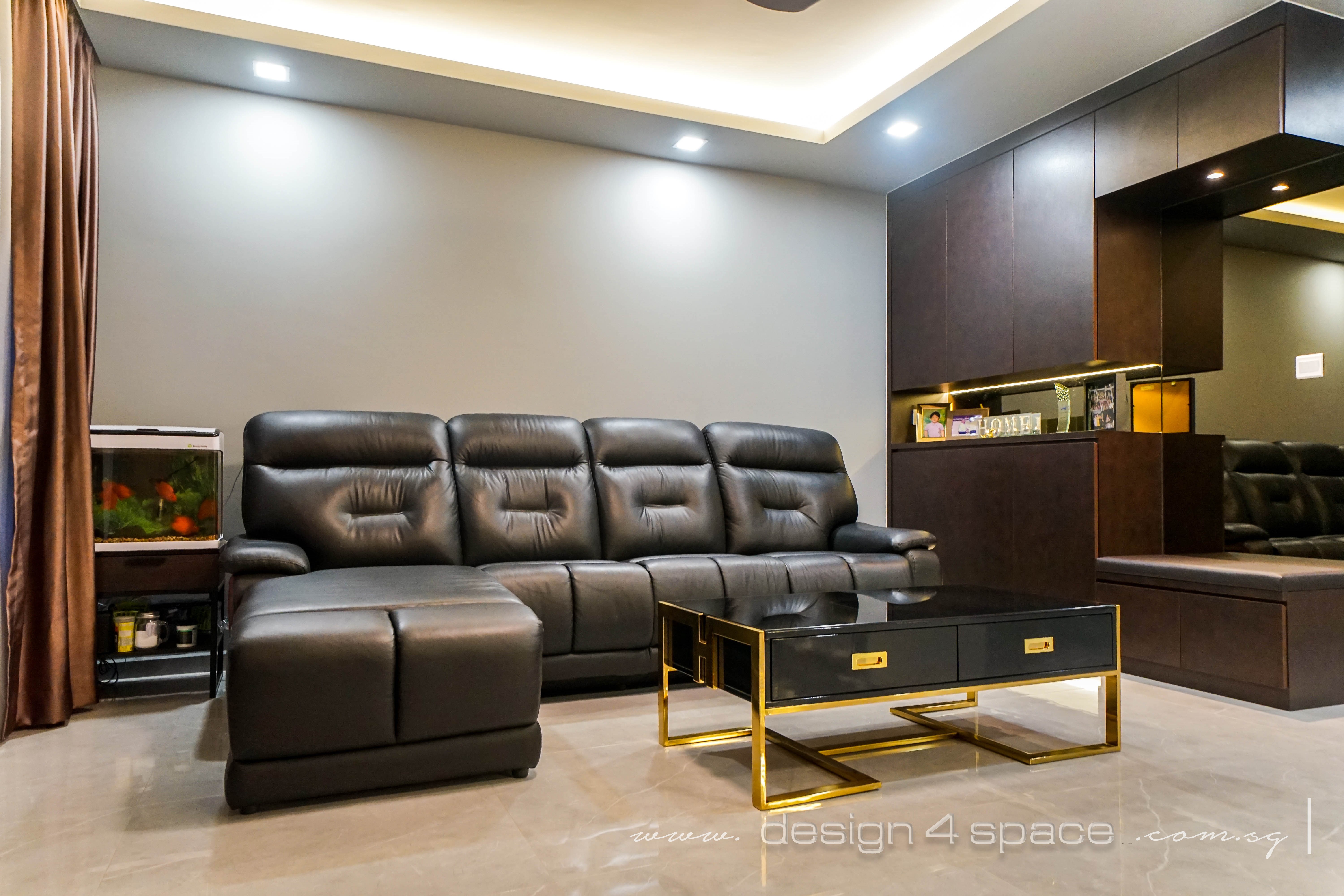 Modern Design - Living Room - HDB 5 Room - Design by Design 4 Space Pte Ltd