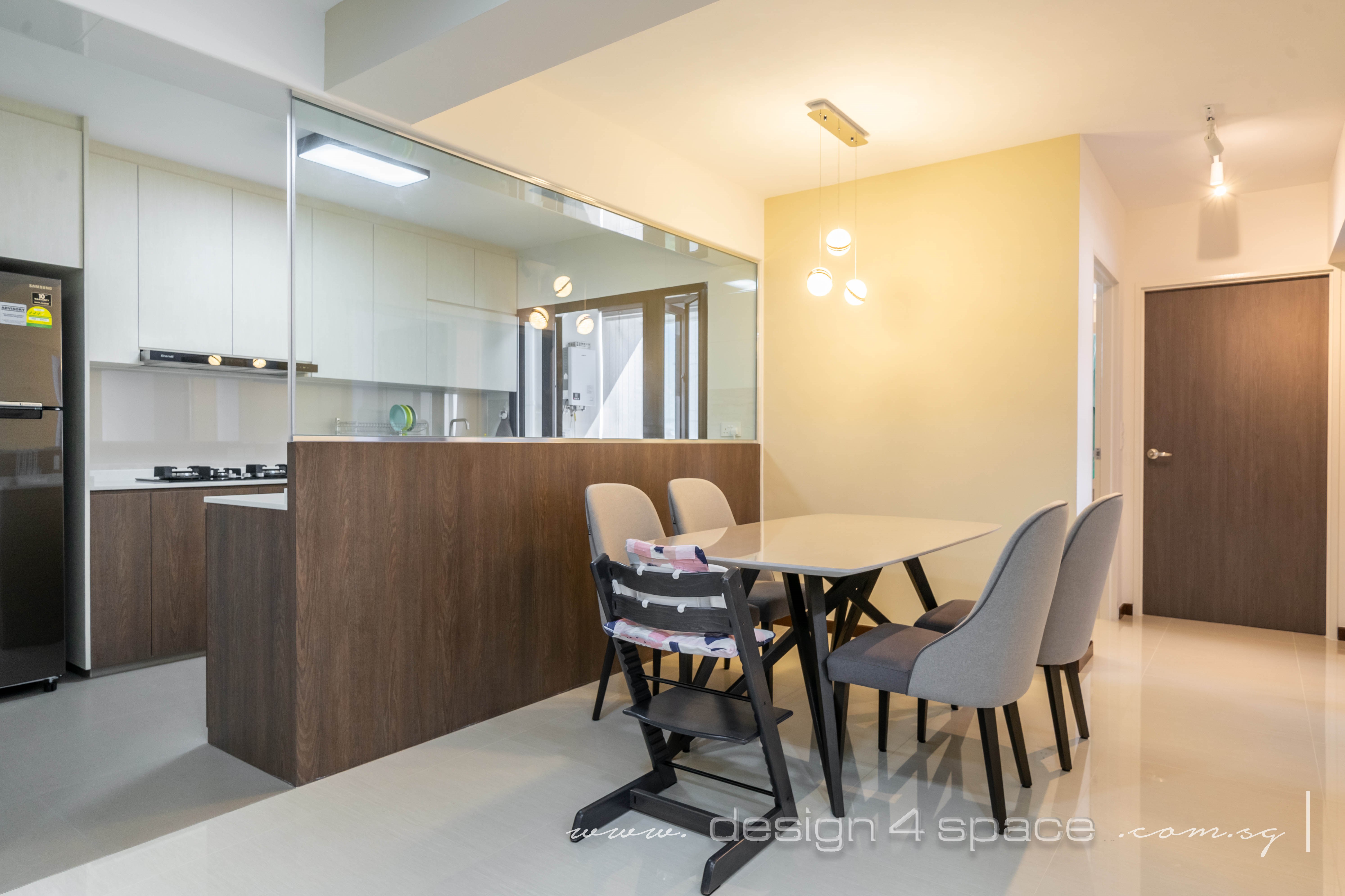 Modern Design - Dining Room - HDB 5 Room - Design by Design 4 Space Pte Ltd