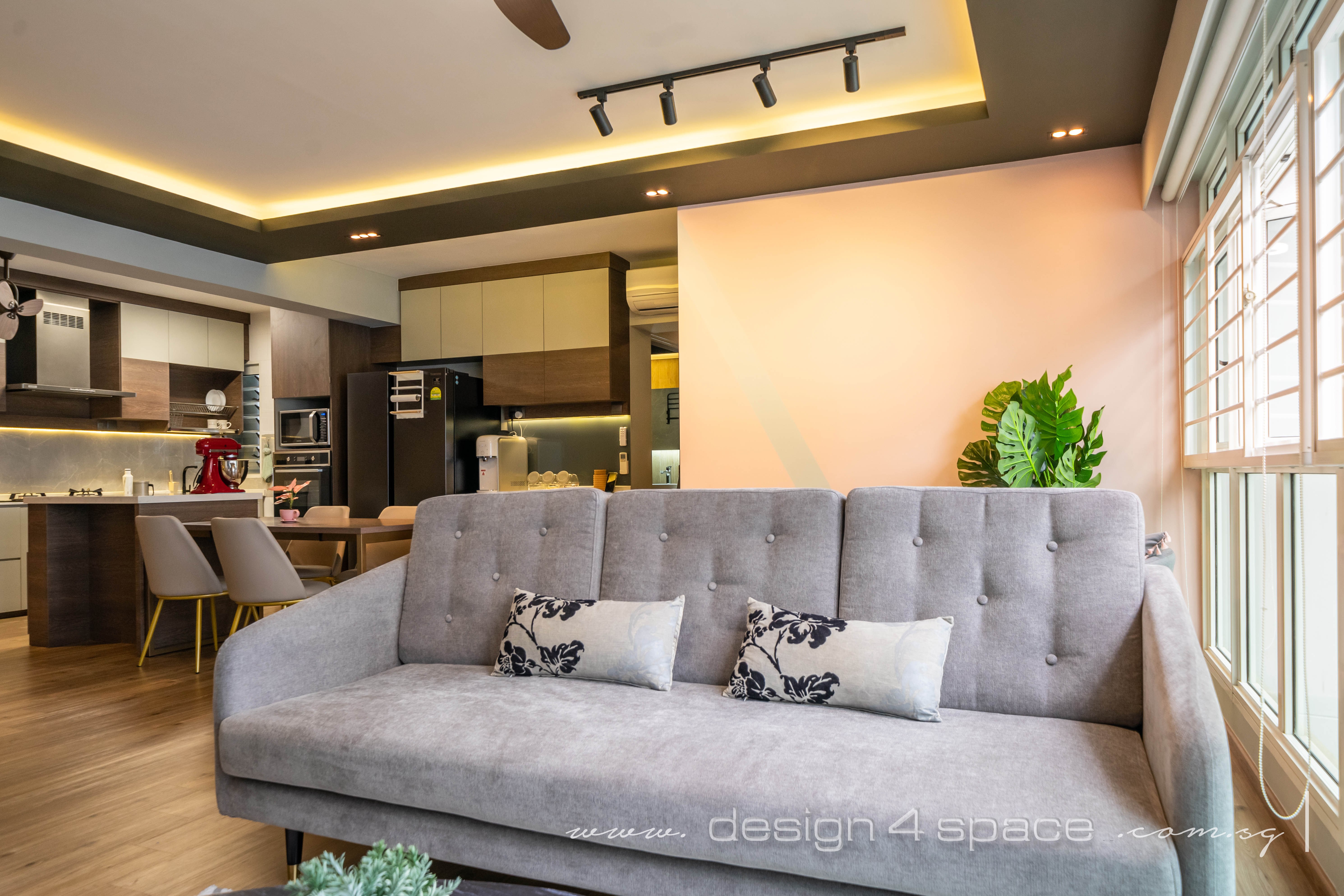 Modern Design - Living Room - HDB 5 Room - Design by Design 4 Space Pte Ltd