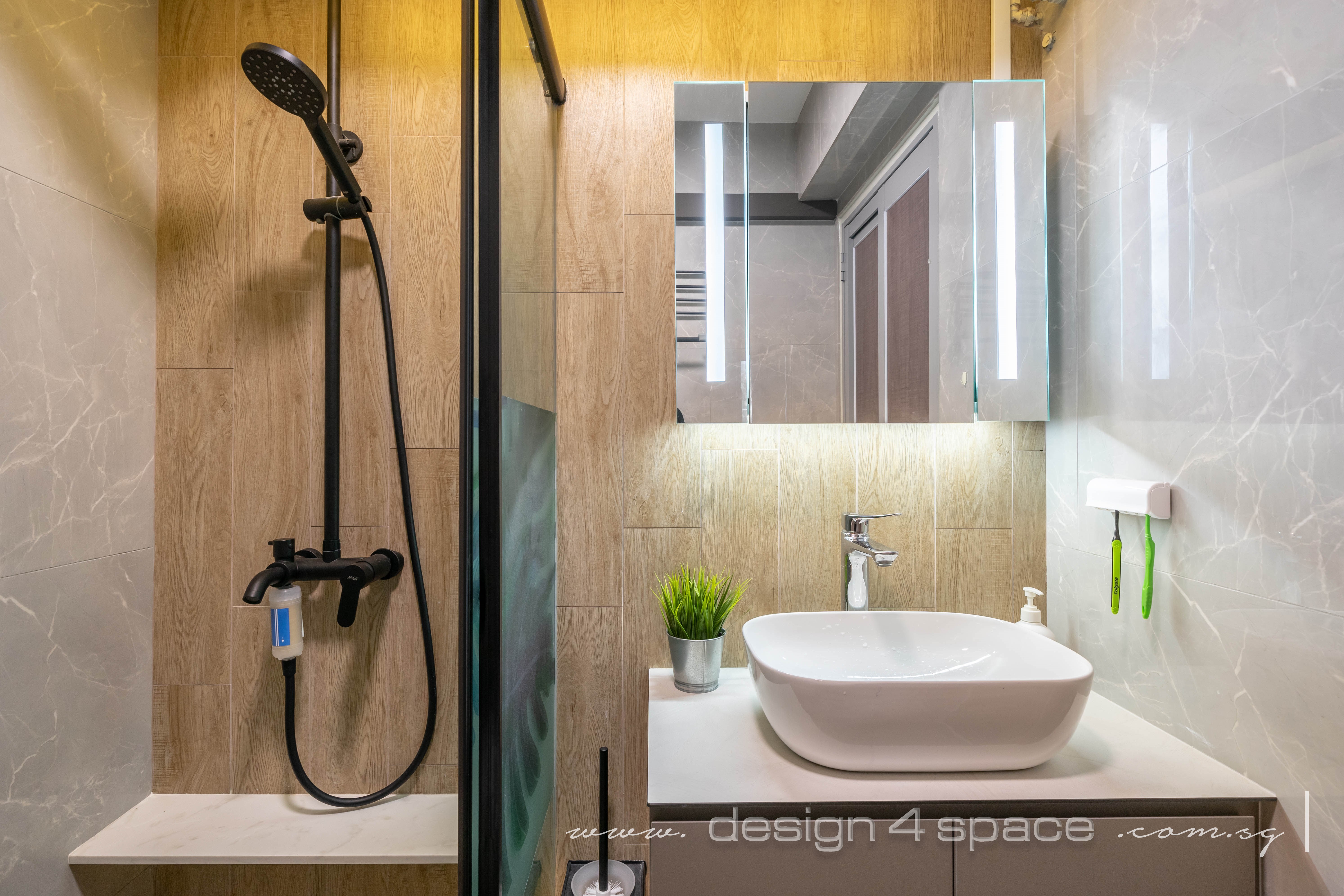 Modern Design - Bathroom - HDB 5 Room - Design by Design 4 Space Pte Ltd