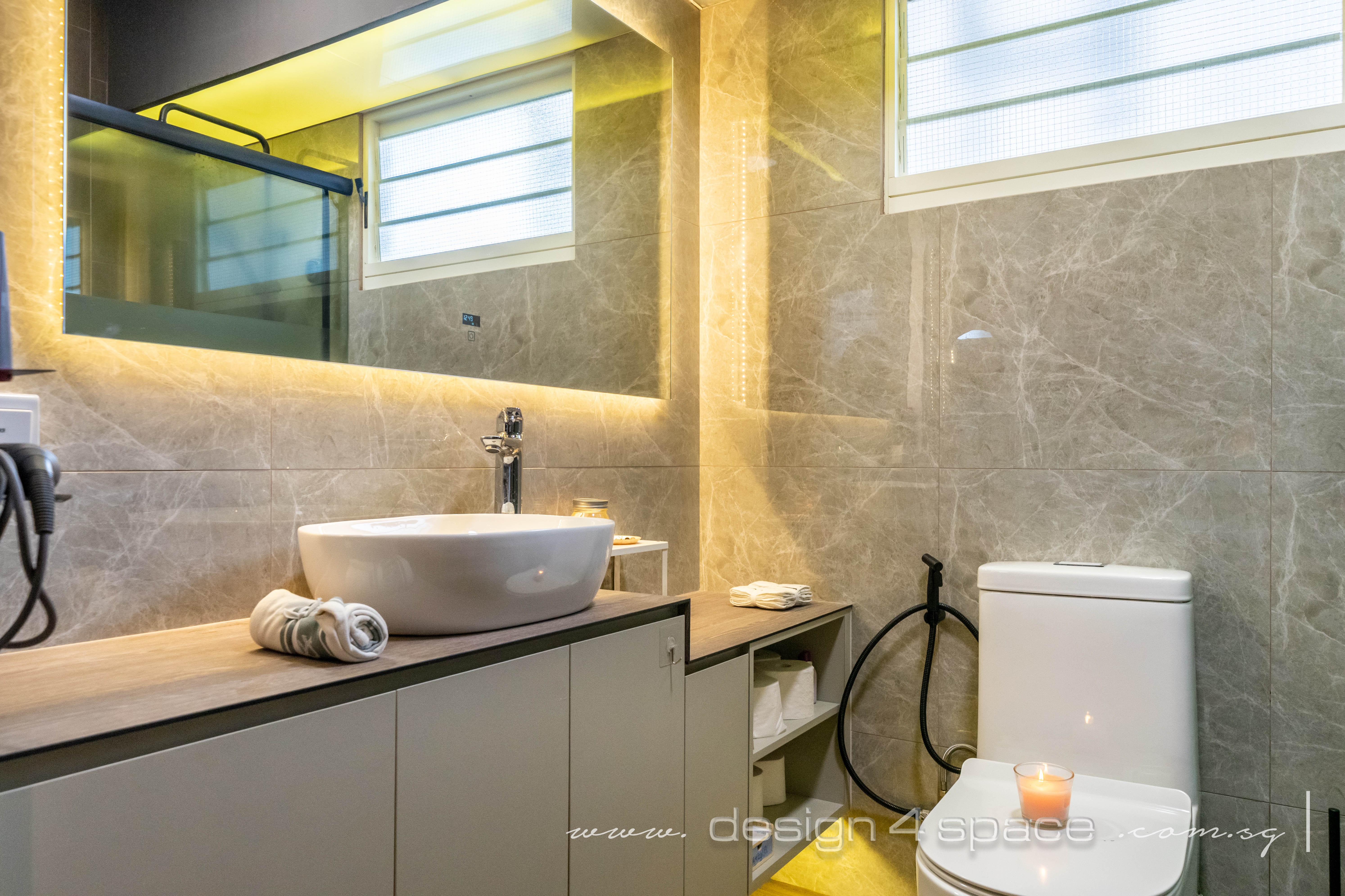 Modern Design - Bathroom - HDB 5 Room - Design by Design 4 Space Pte Ltd