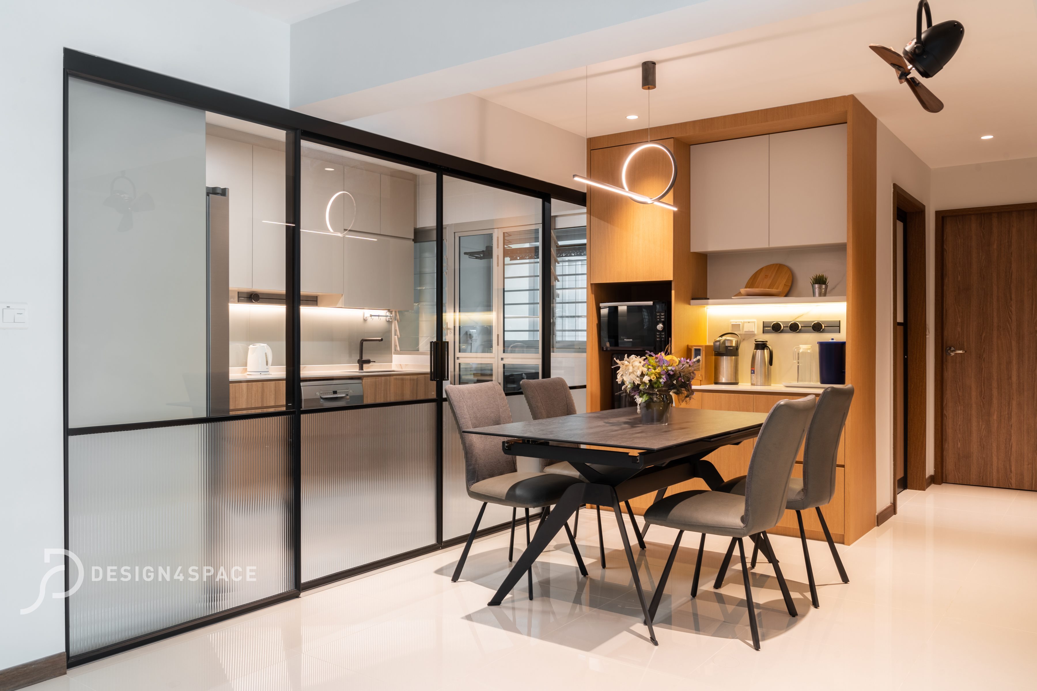 Contemporary Design - Dining Room - HDB 5 Room - Design by Design 4 Space Pte Ltd