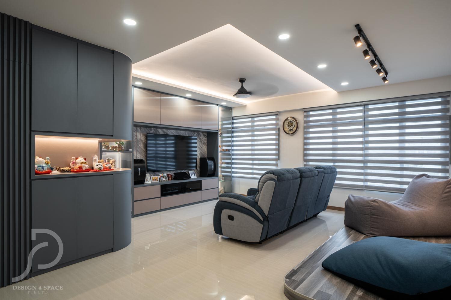 Contemporary, Modern Design - Living Room - HDB 5 Room - Design by Design 4 Space Pte Ltd