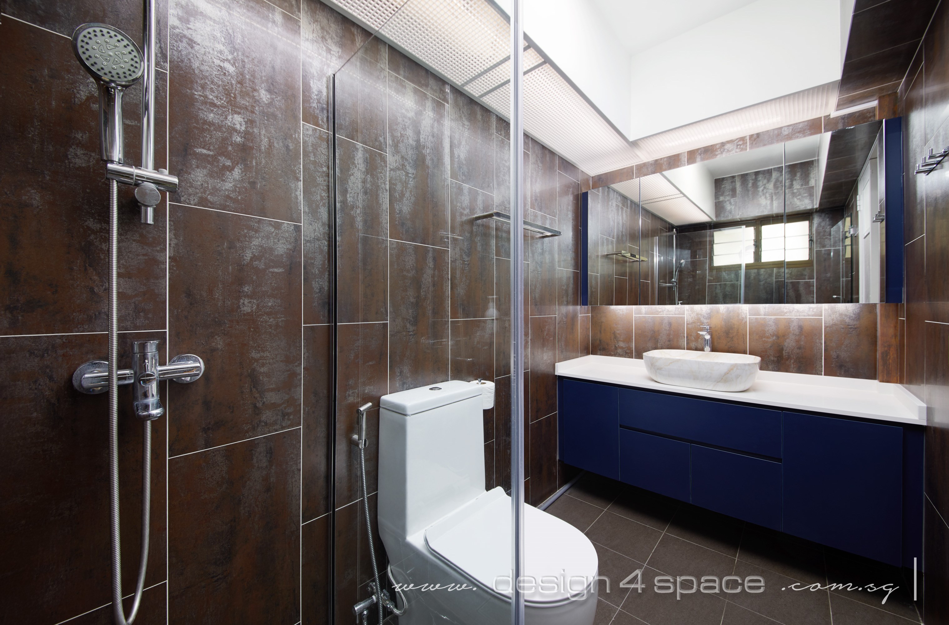 Contemporary Design - Bathroom - HDB 5 Room - Design by Design 4 Space Pte Ltd