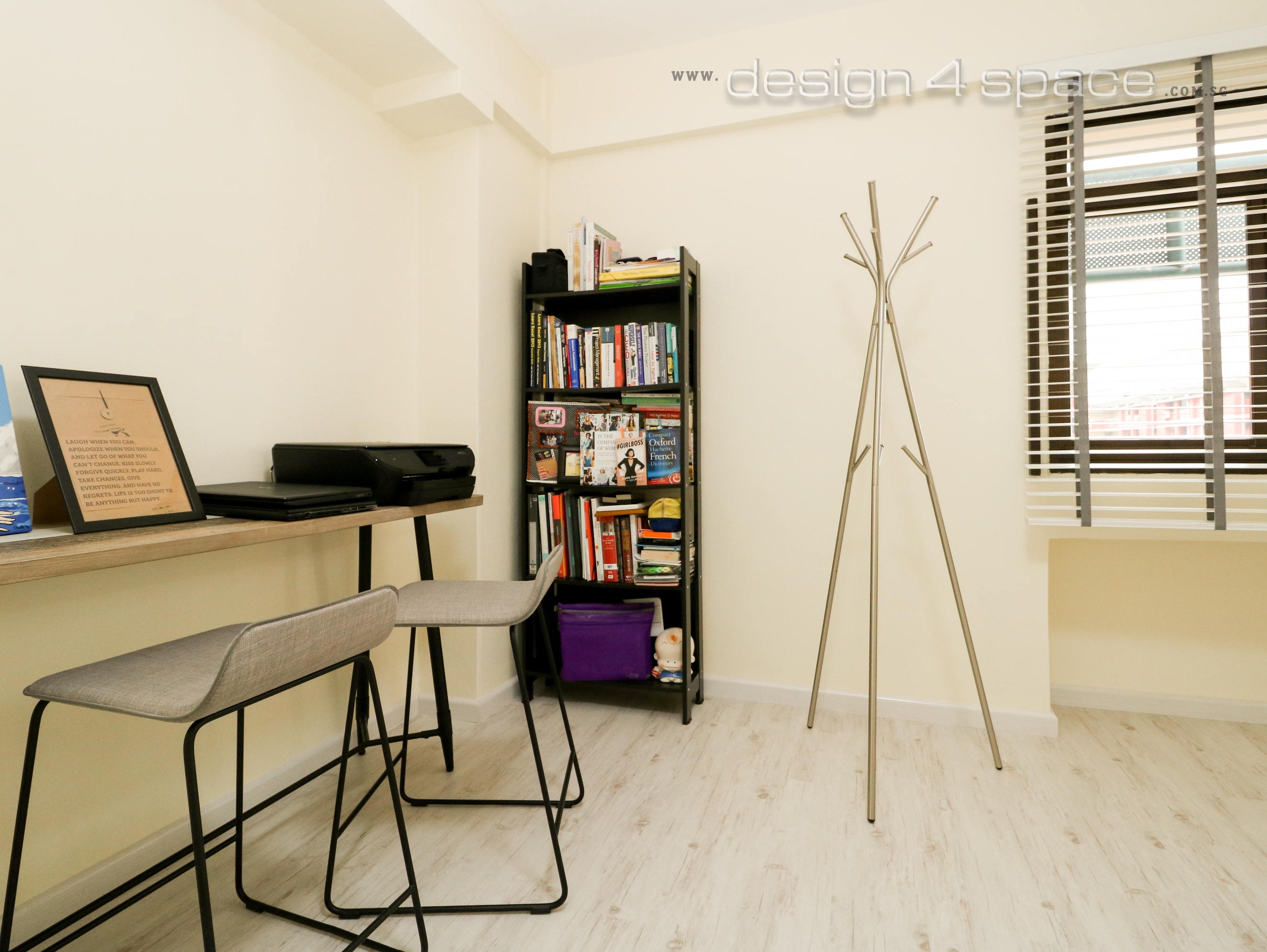 Eclectic, Industrial, Minimalist Design - Study Room - HDB 5 Room - Design by Design 4 Space Pte Ltd