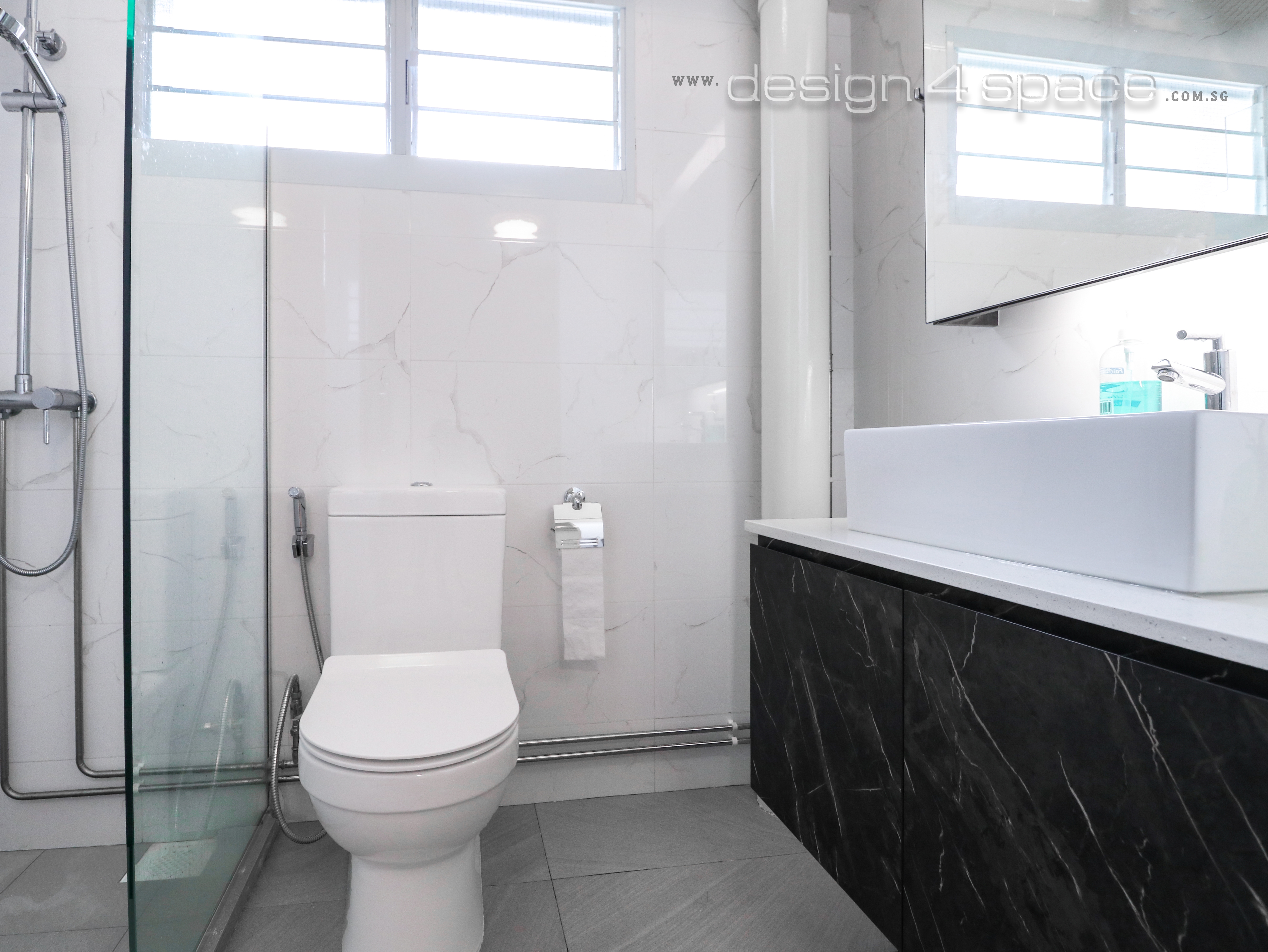 Eclectic, Industrial, Minimalist Design - Bathroom - HDB 5 Room - Design by Design 4 Space Pte Ltd
