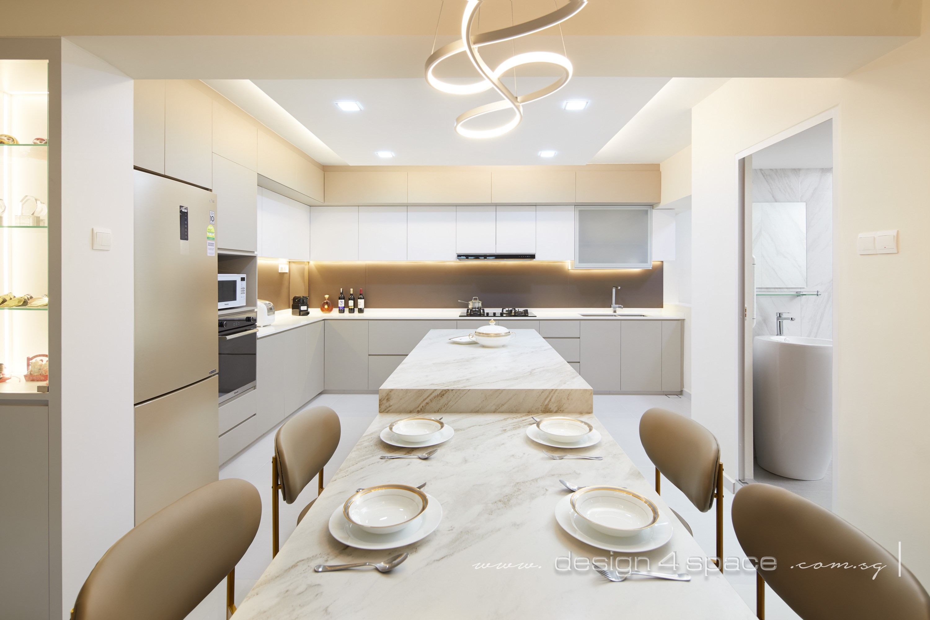 Modern Design - Kitchen - HDB 5 Room - Design by Design 4 Space Pte Ltd