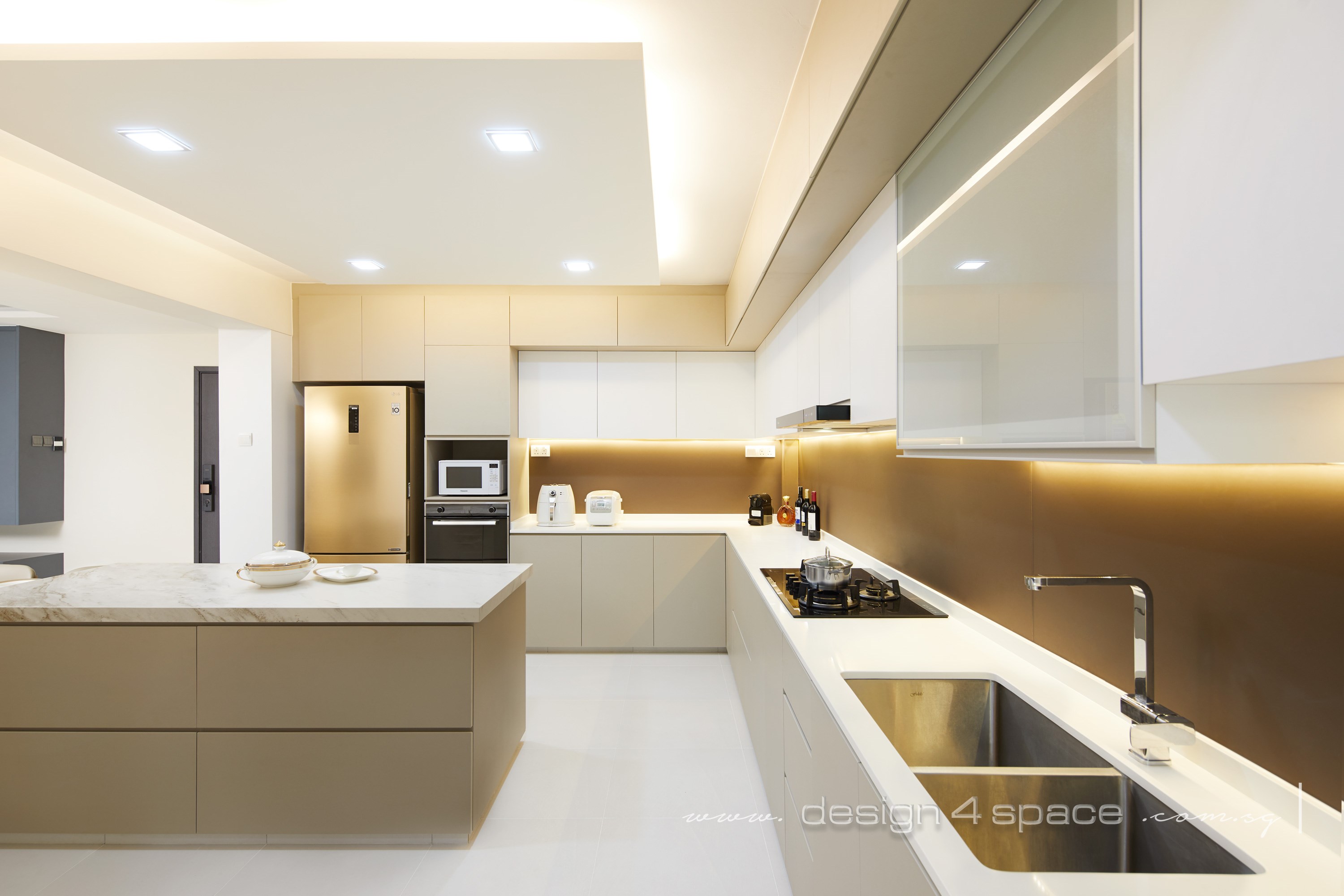 Modern Design - Kitchen - HDB 5 Room - Design by Design 4 Space Pte Ltd