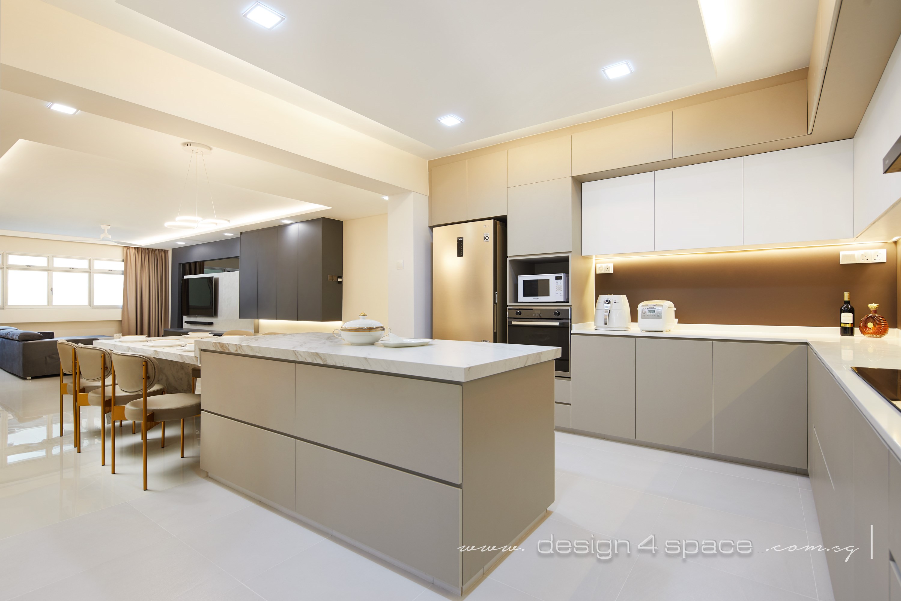 Modern Design - Kitchen - HDB 5 Room - Design by Design 4 Space Pte Ltd