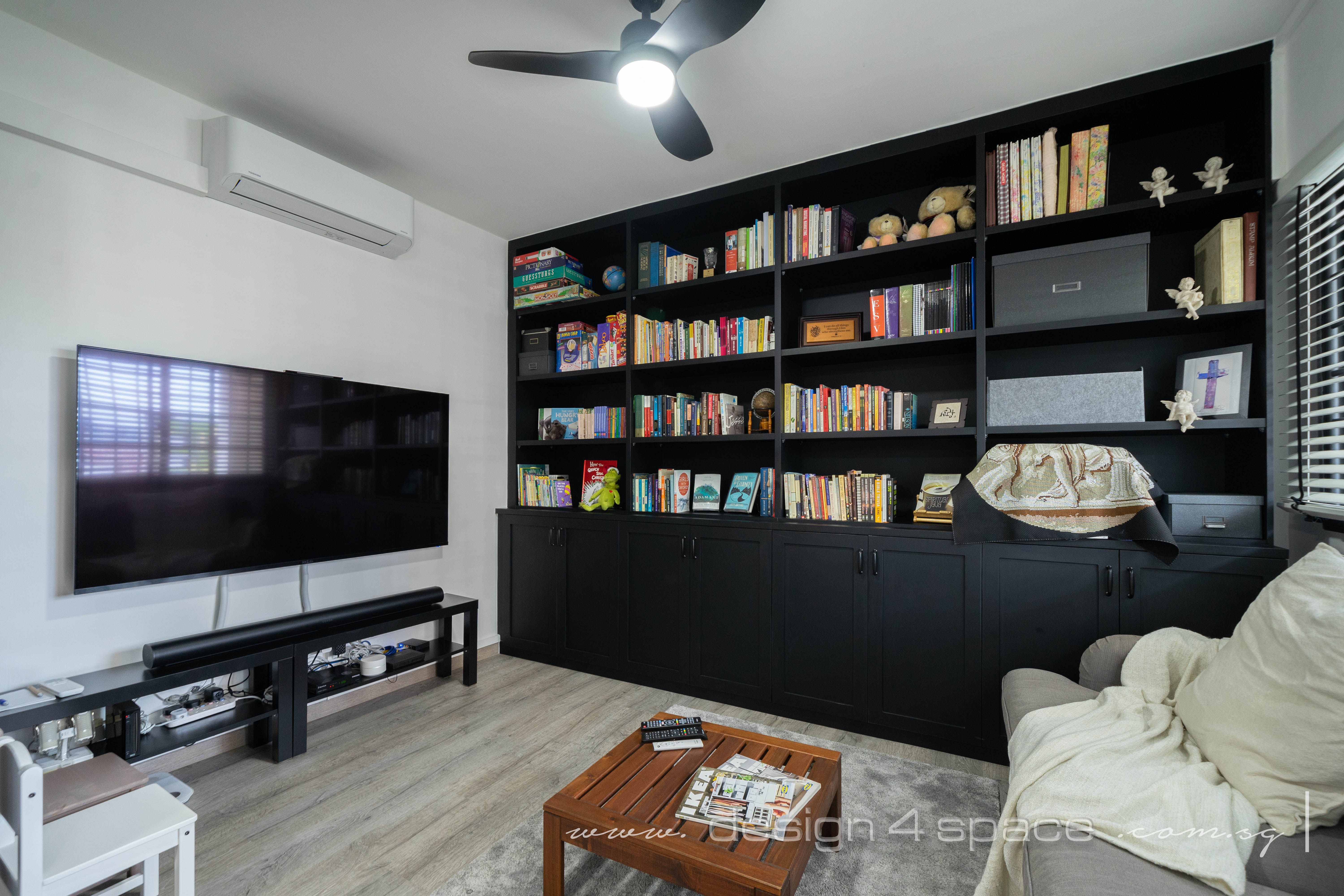 Country Design - Entertainment Room - HDB 5 Room - Design by Design 4 Space Pte Ltd