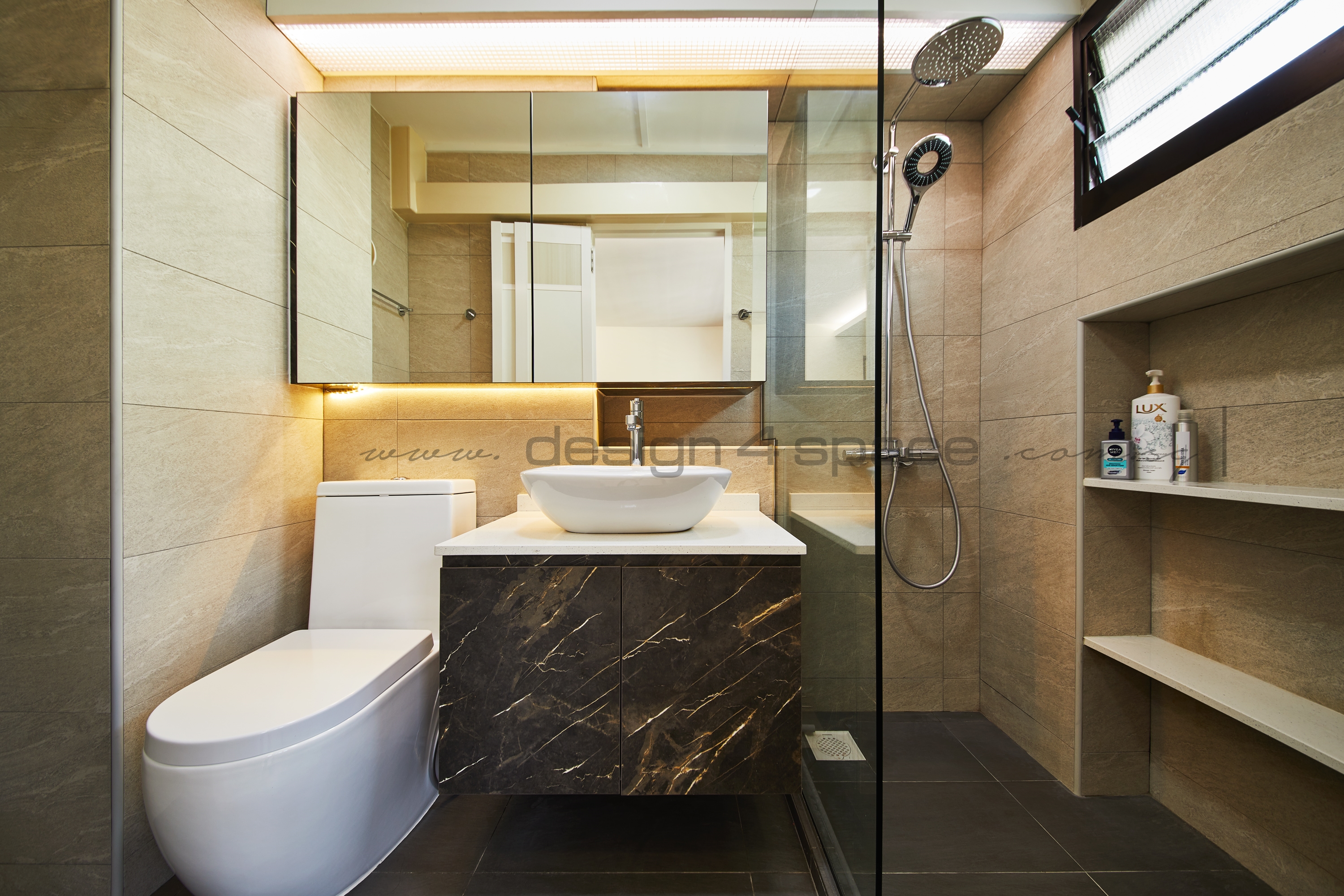 Resort Design - Bathroom - HDB 5 Room - Design by Design 4 Space Pte Ltd