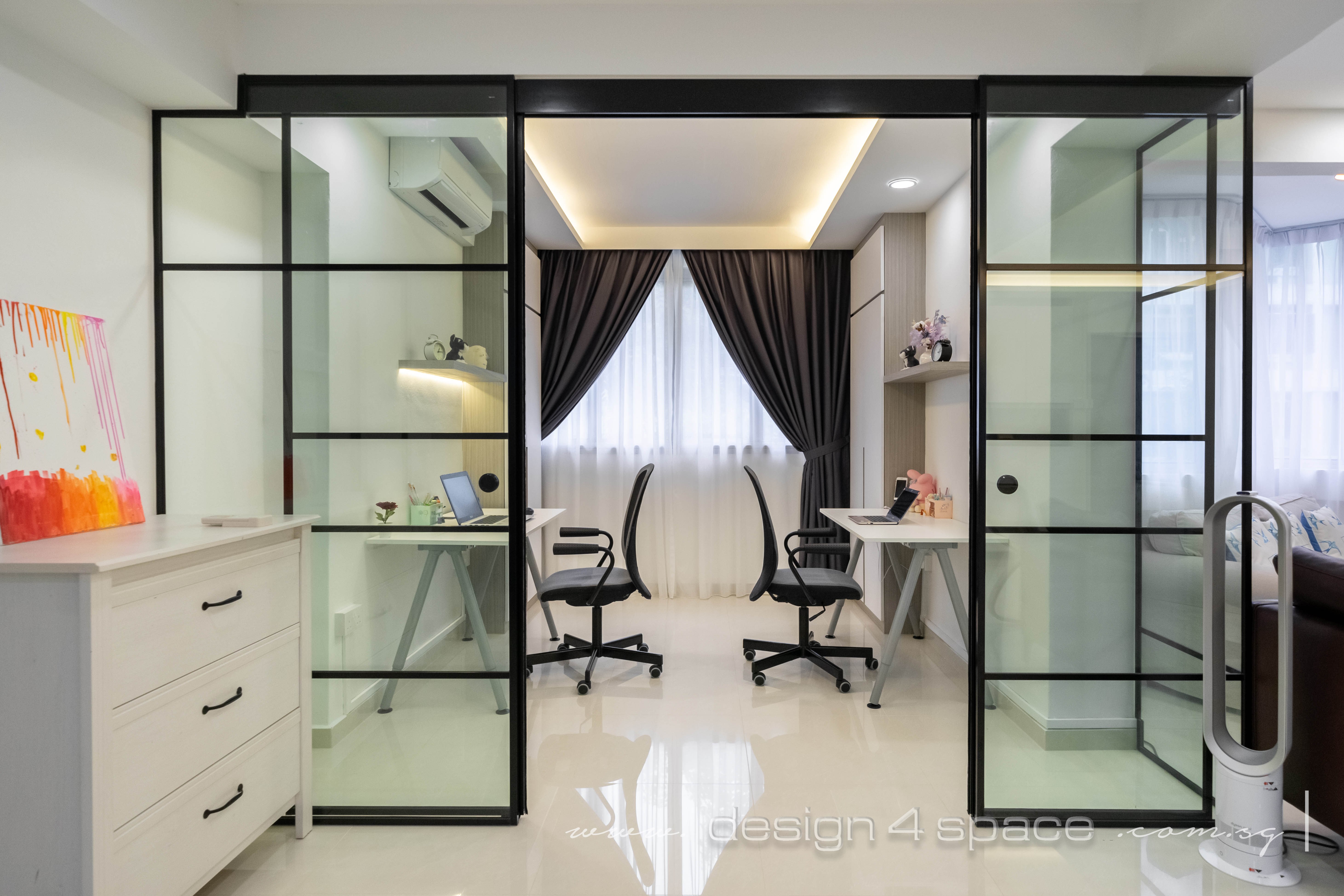 Contemporary, Others Design - Study Room - HDB 5 Room - Design by Design 4 Space Pte Ltd