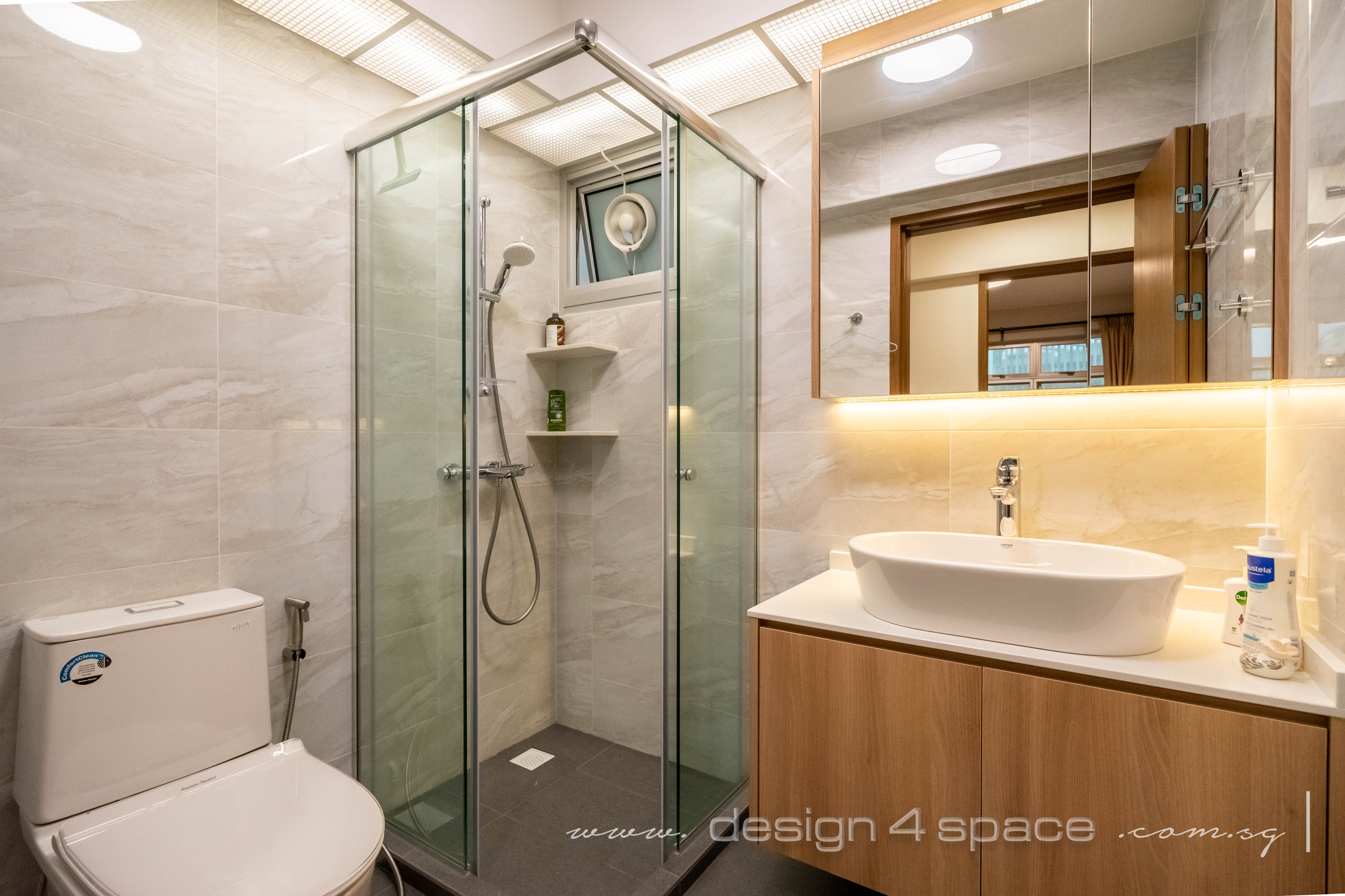 Minimalist, Modern, Scandinavian Design - Bathroom - HDB 5 Room - Design by Design 4 Space Pte Ltd