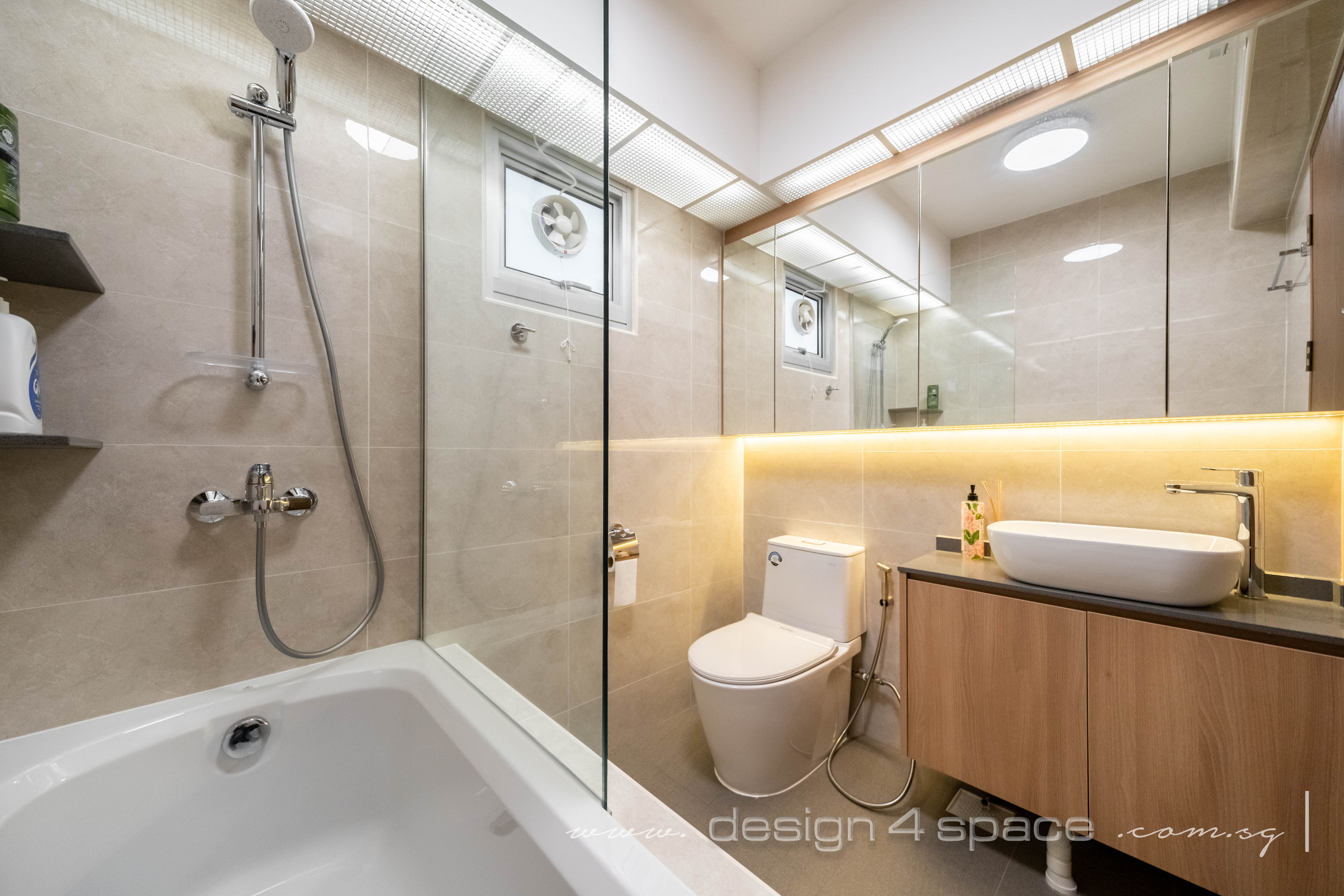 Minimalist, Modern, Scandinavian Design - Bathroom - HDB 5 Room - Design by Design 4 Space Pte Ltd