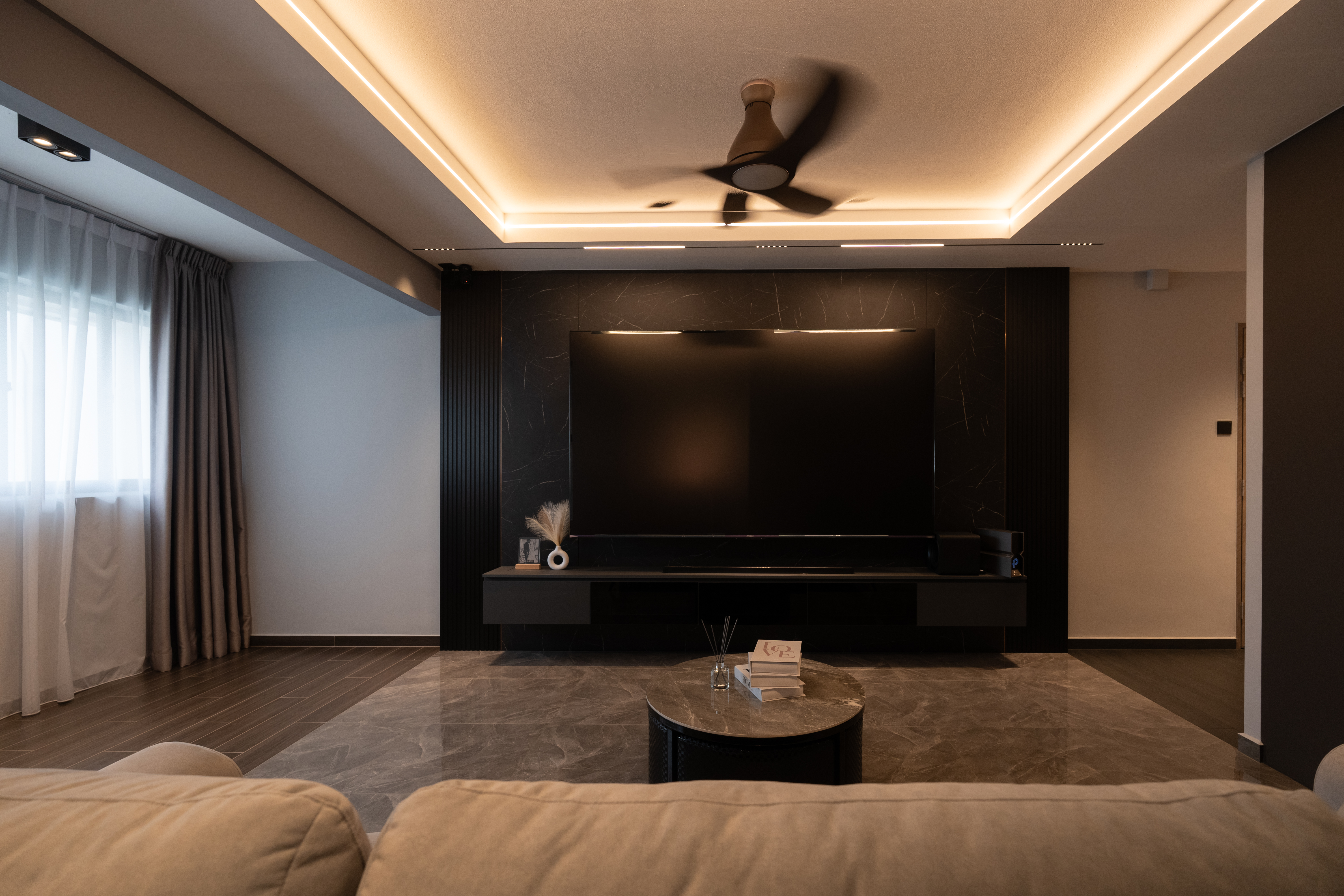 Modern Design - Living Room - HDB 5 Room - Design by Design 4 Space Pte Ltd