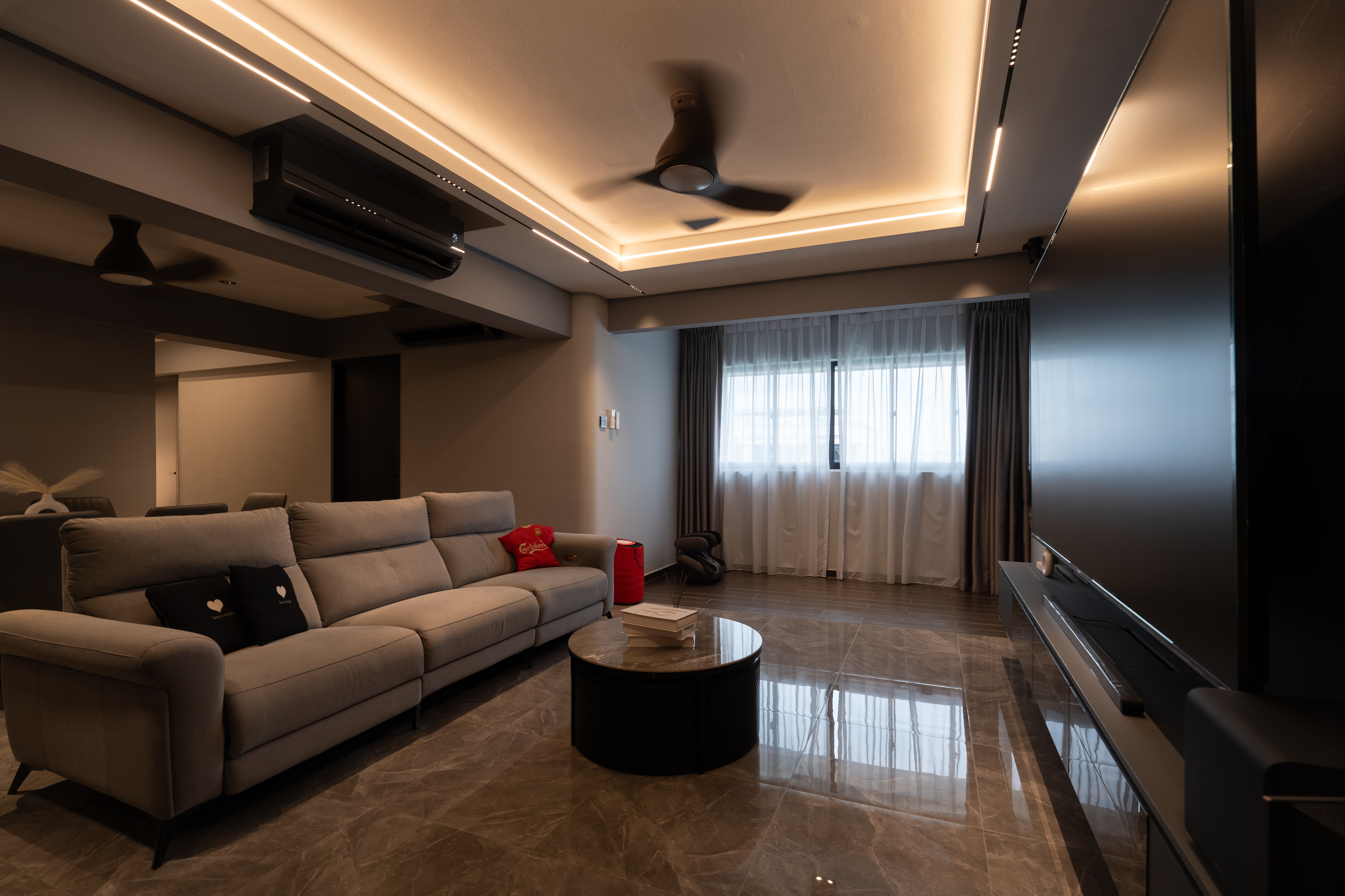 Modern Design - Living Room - HDB 5 Room - Design by Design 4 Space Pte Ltd