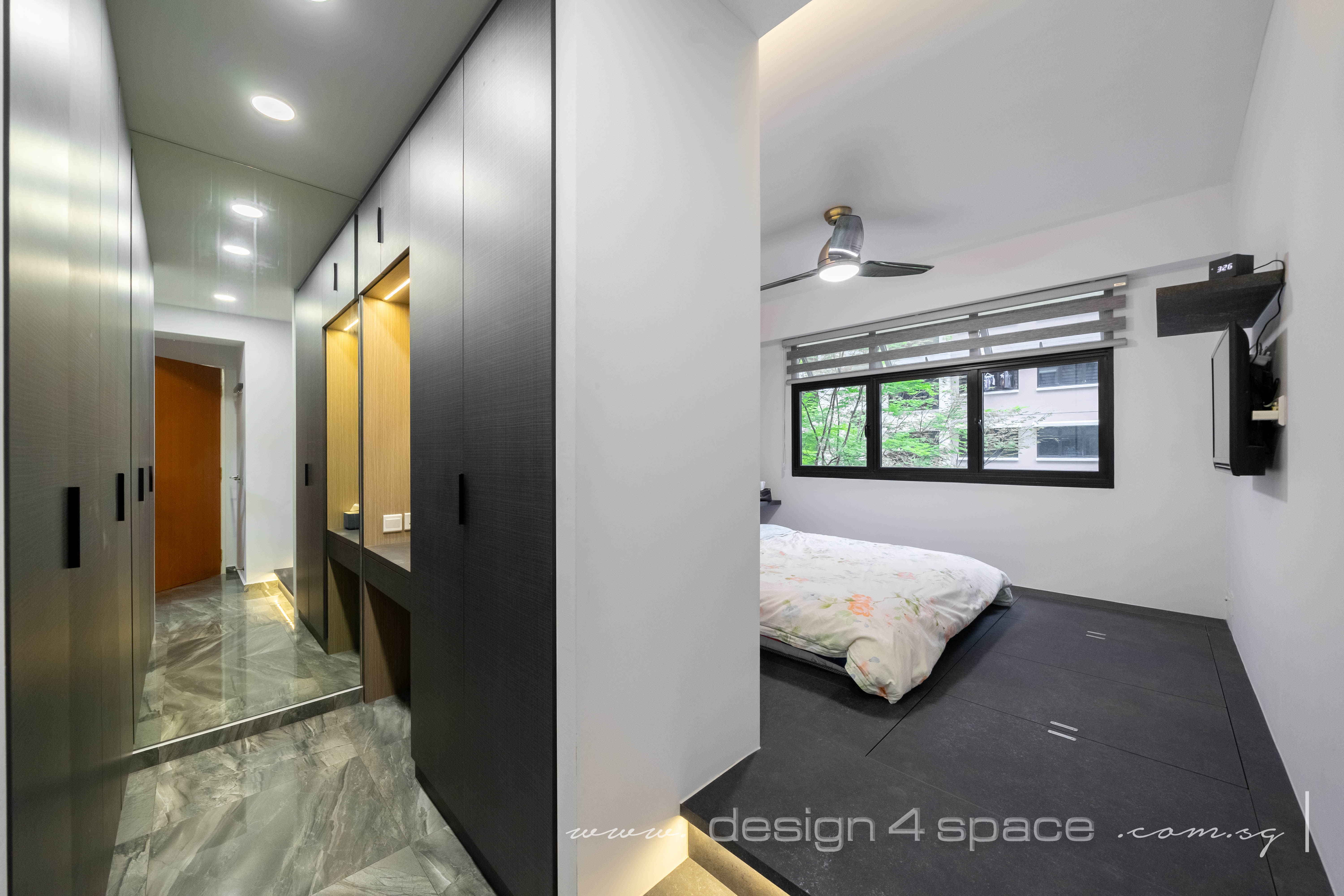 Contemporary Design - Bedroom - HDB 5 Room - Design by Design 4 Space Pte Ltd