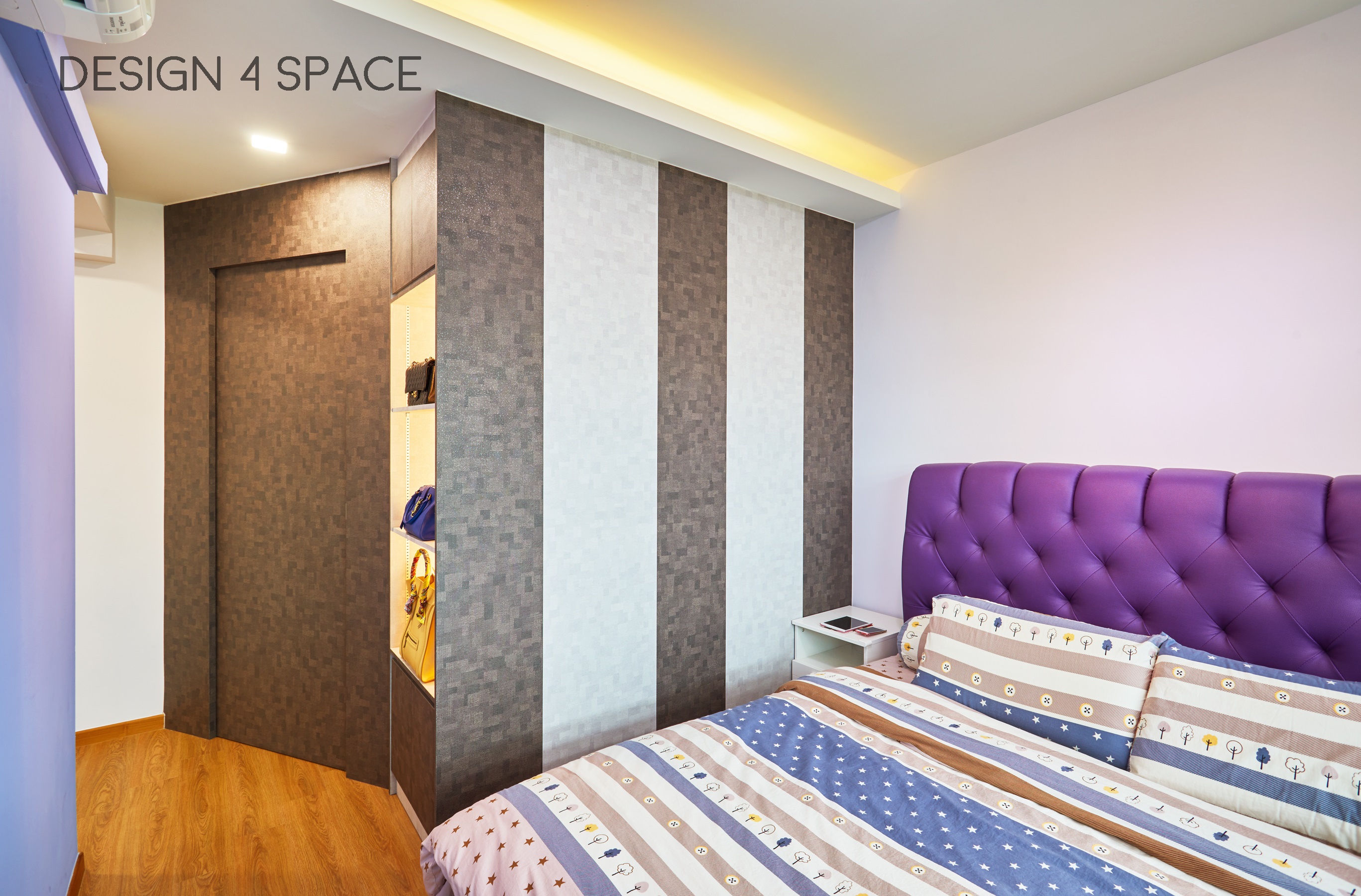 Contemporary, Modern Design - Bedroom - HDB 5 Room - Design by Design 4 Space Pte Ltd