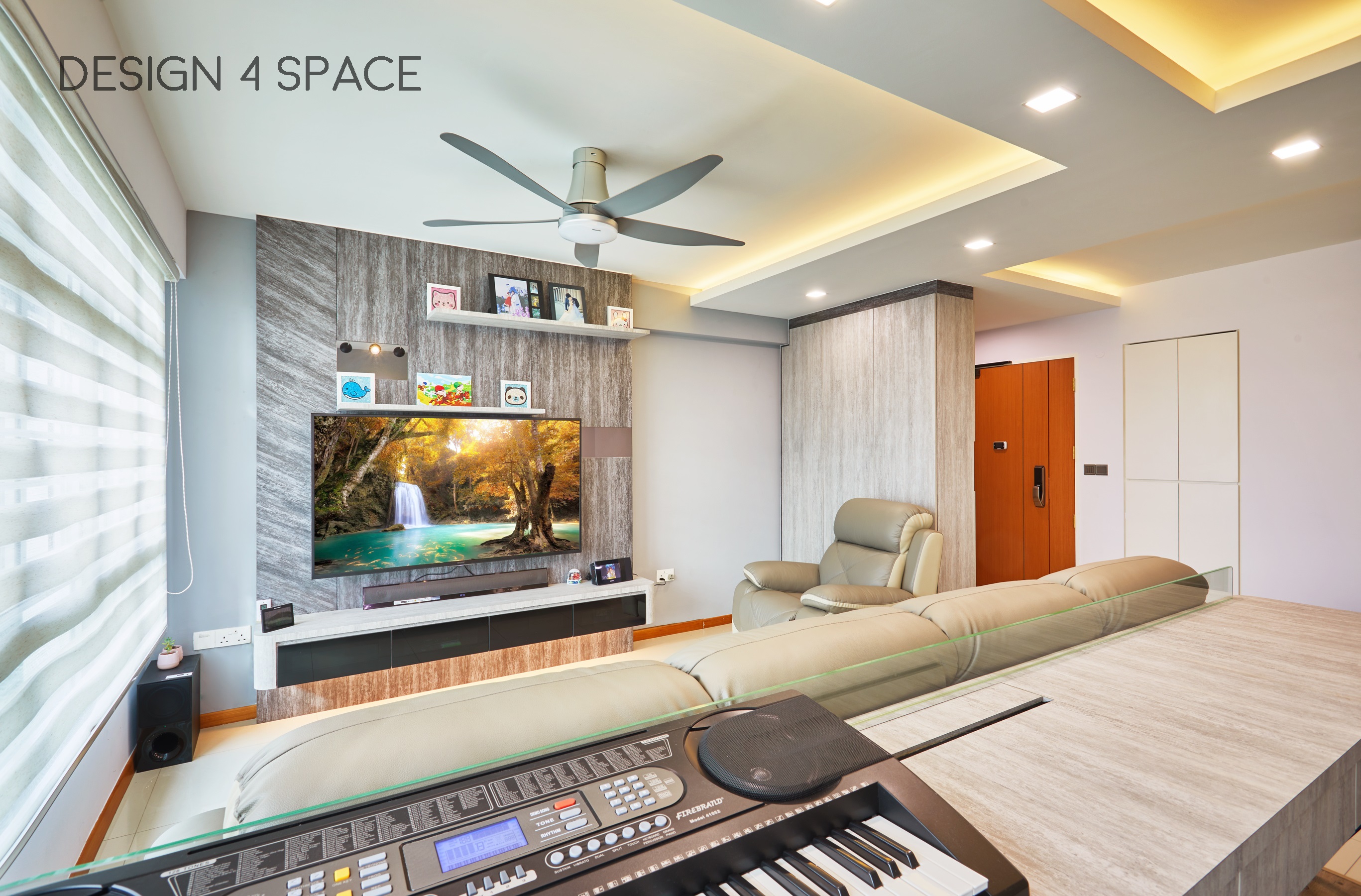 Contemporary, Modern Design - Living Room - HDB 5 Room - Design by Design 4 Space Pte Ltd