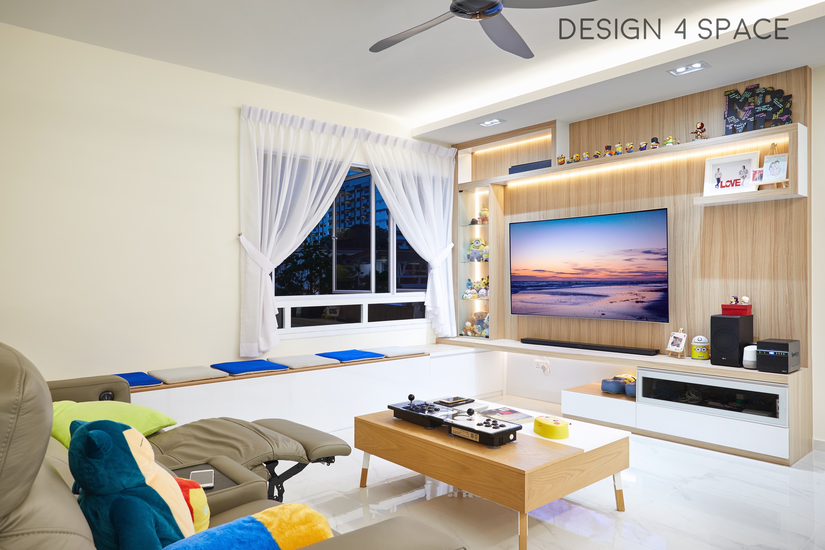 Contemporary, Scandinavian Design - Living Room - HDB 5 Room - Design by Design 4 Space Pte Ltd