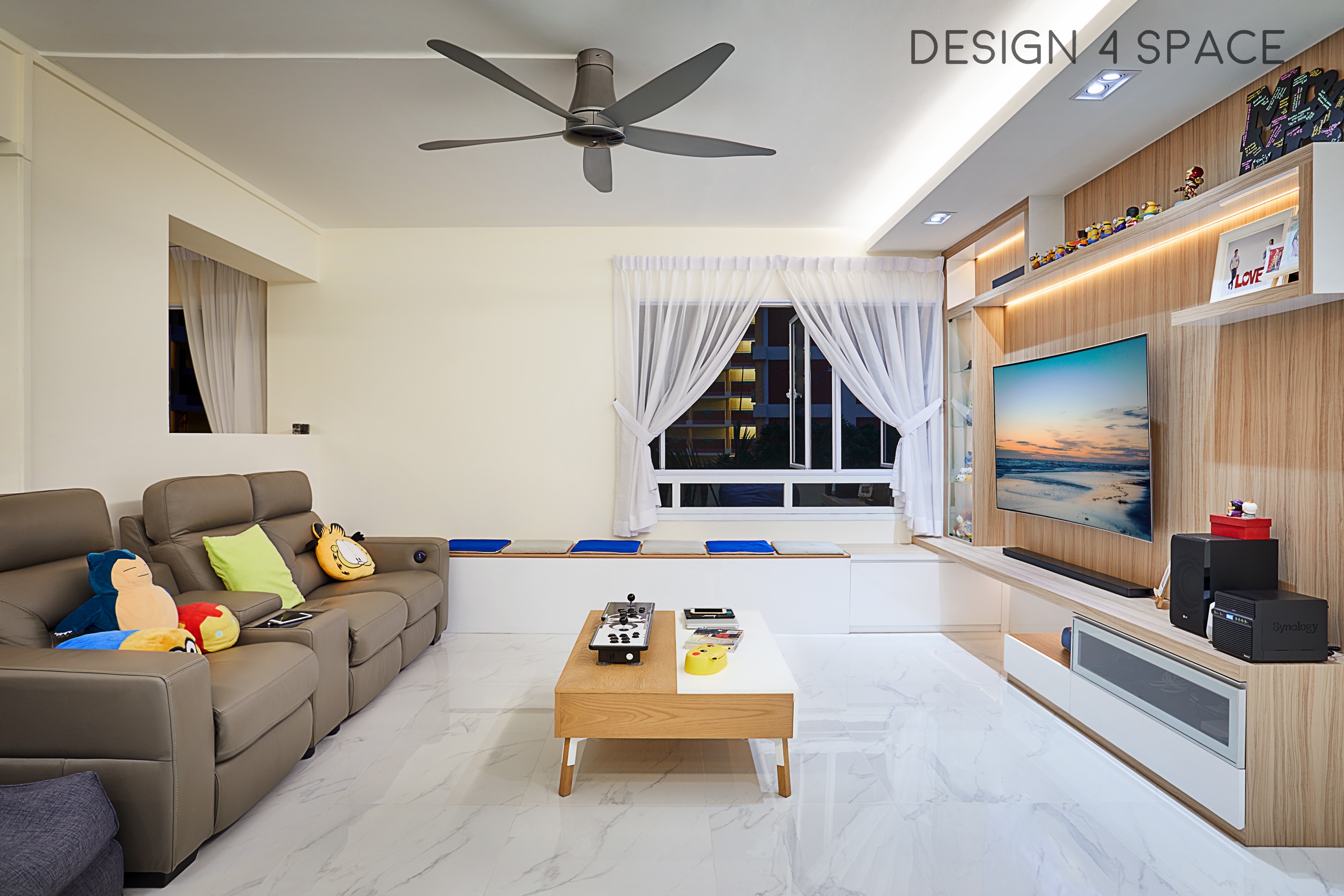 Contemporary, Scandinavian Design - Living Room - HDB 5 Room - Design by Design 4 Space Pte Ltd