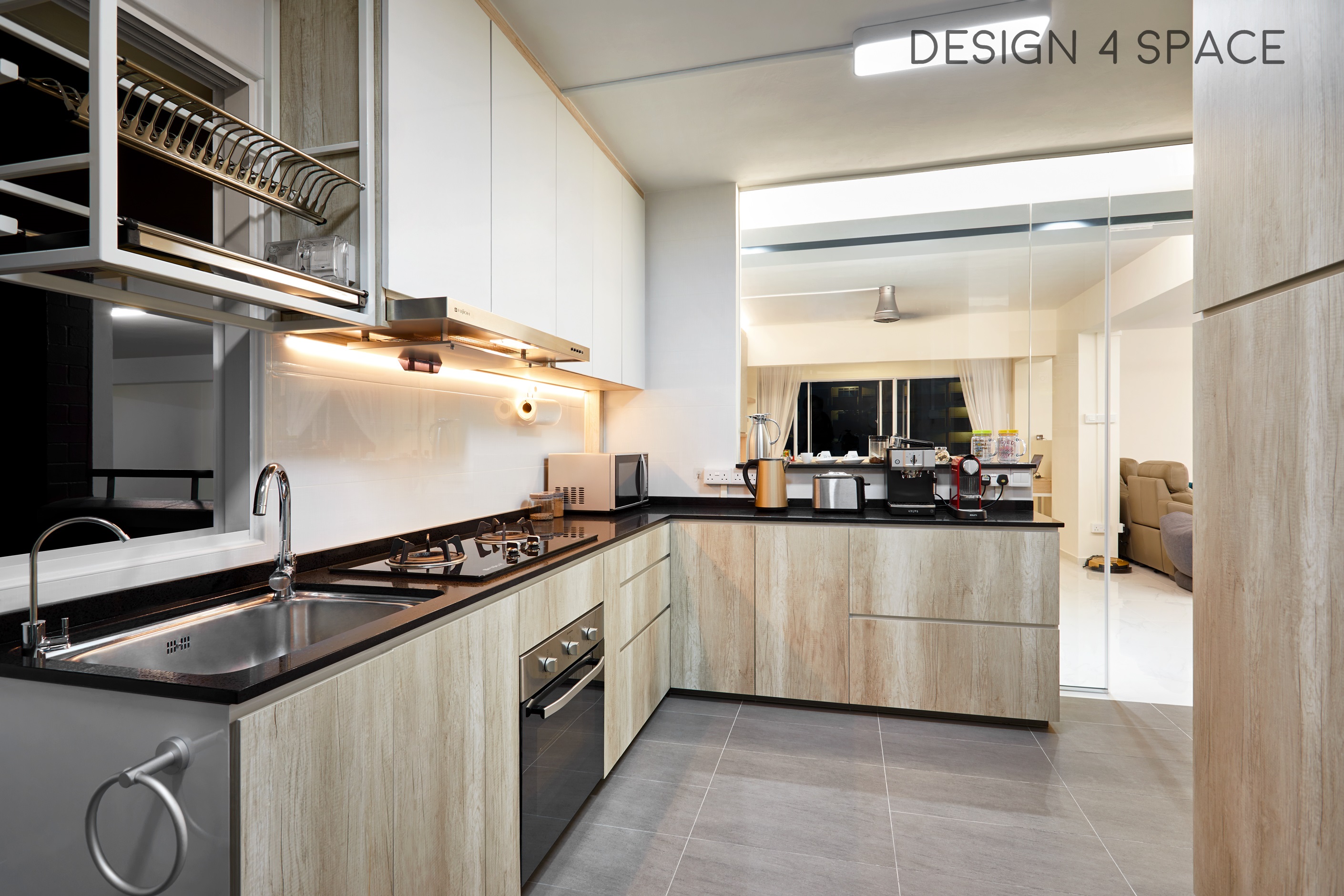 Contemporary, Scandinavian Design - Kitchen - HDB 5 Room - Design by Design 4 Space Pte Ltd