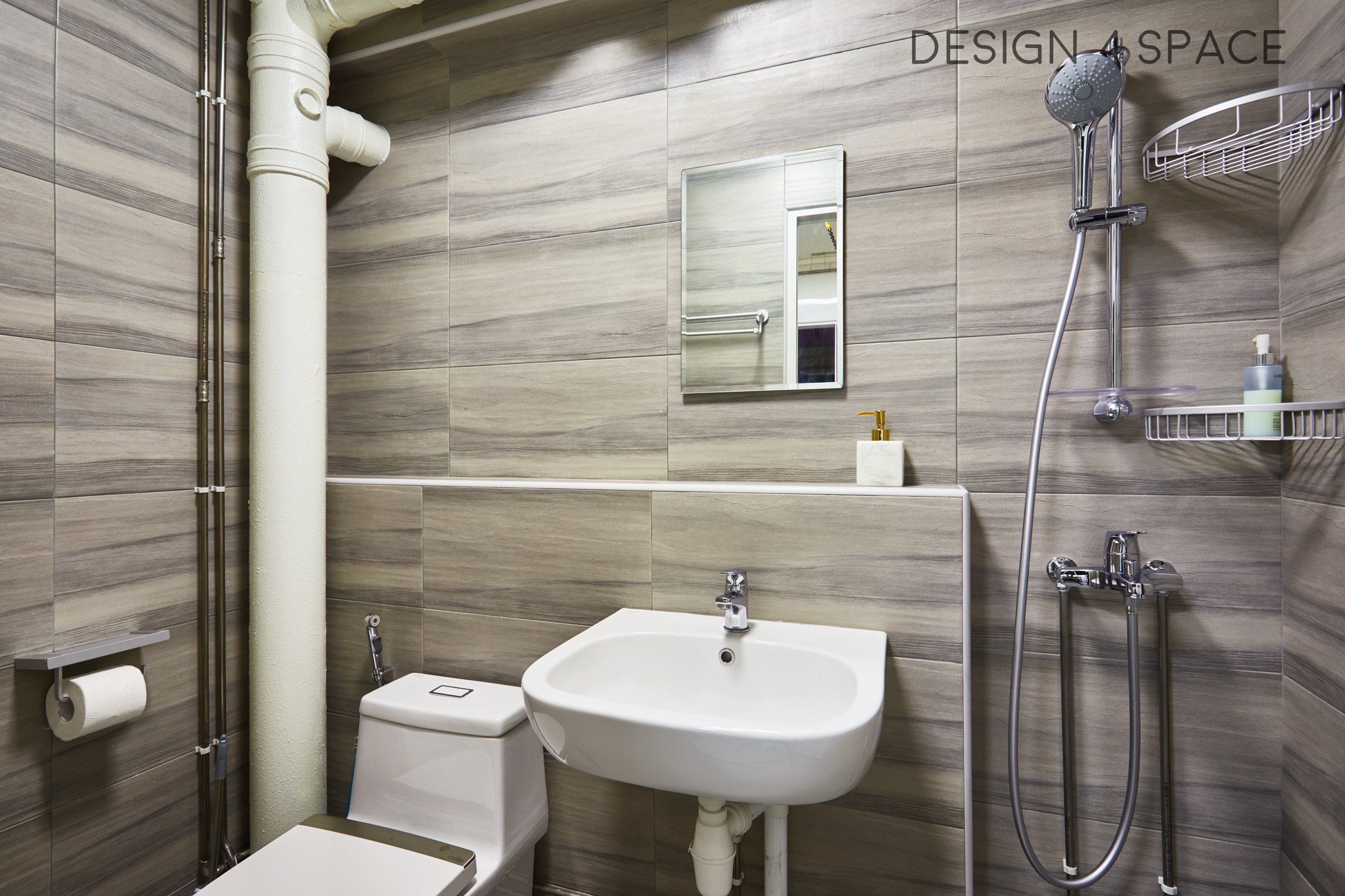 Contemporary, Scandinavian Design - Bathroom - HDB 5 Room - Design by Design 4 Space Pte Ltd