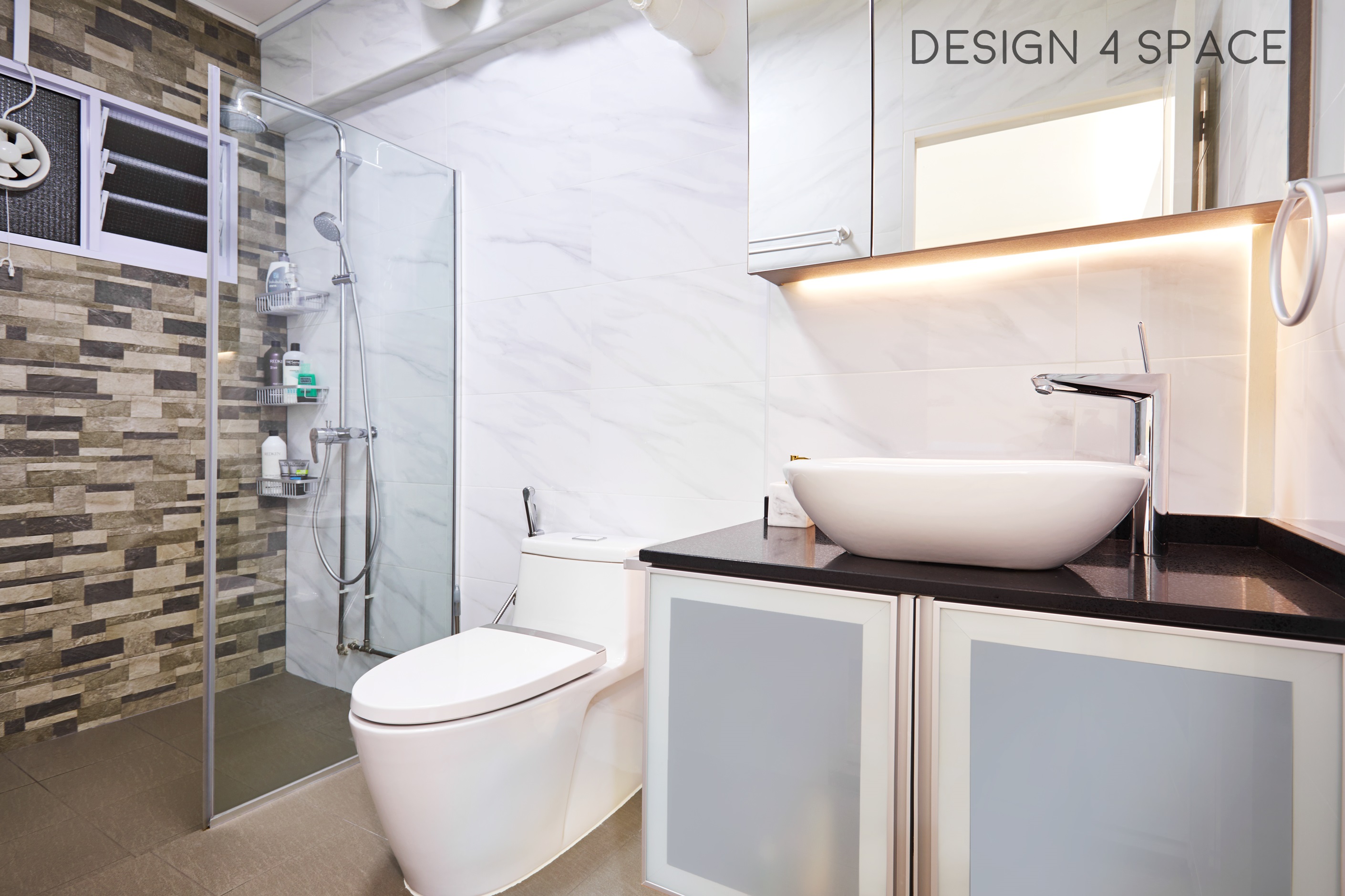 Contemporary, Scandinavian Design - Bathroom - HDB 5 Room - Design by Design 4 Space Pte Ltd