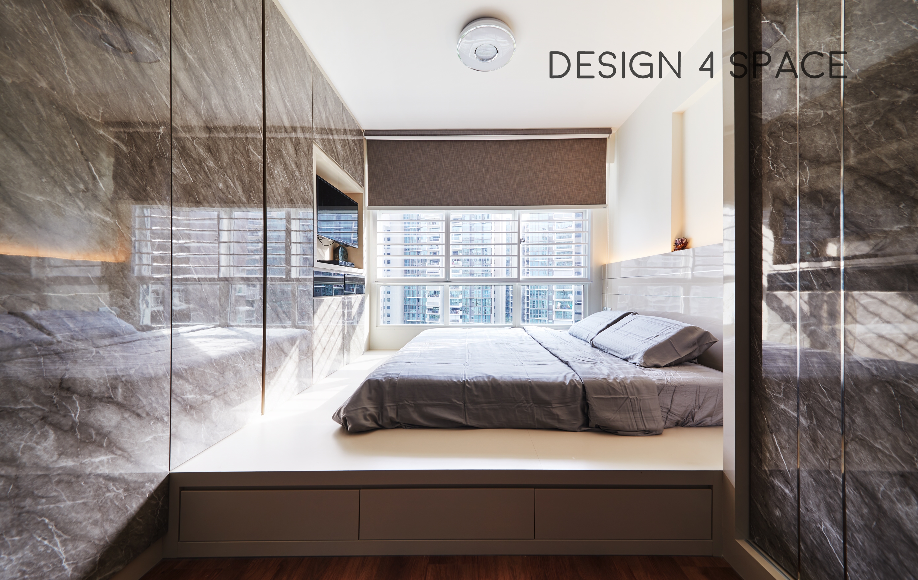 Contemporary, Modern Design - Bedroom - HDB 5 Room - Design by Design 4 Space Pte Ltd