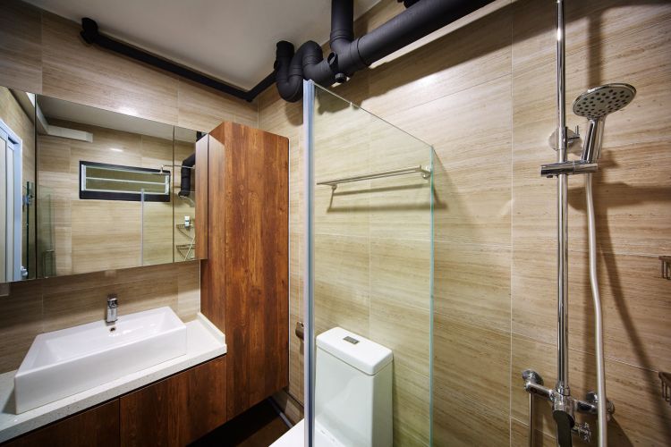 Contemporary, Minimalist Design - Bathroom - HDB 5 Room - Design by Design 4 Space Pte Ltd