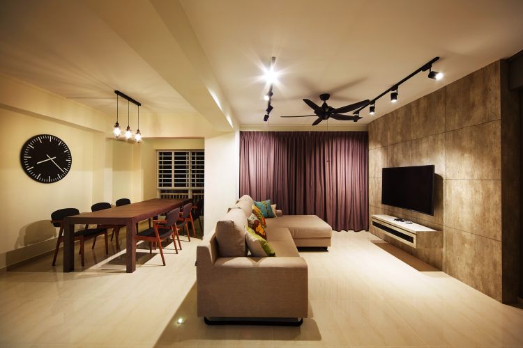 Contemporary, Minimalist Design - Living Room - HDB 5 Room - Design by Design 4 Space Pte Ltd