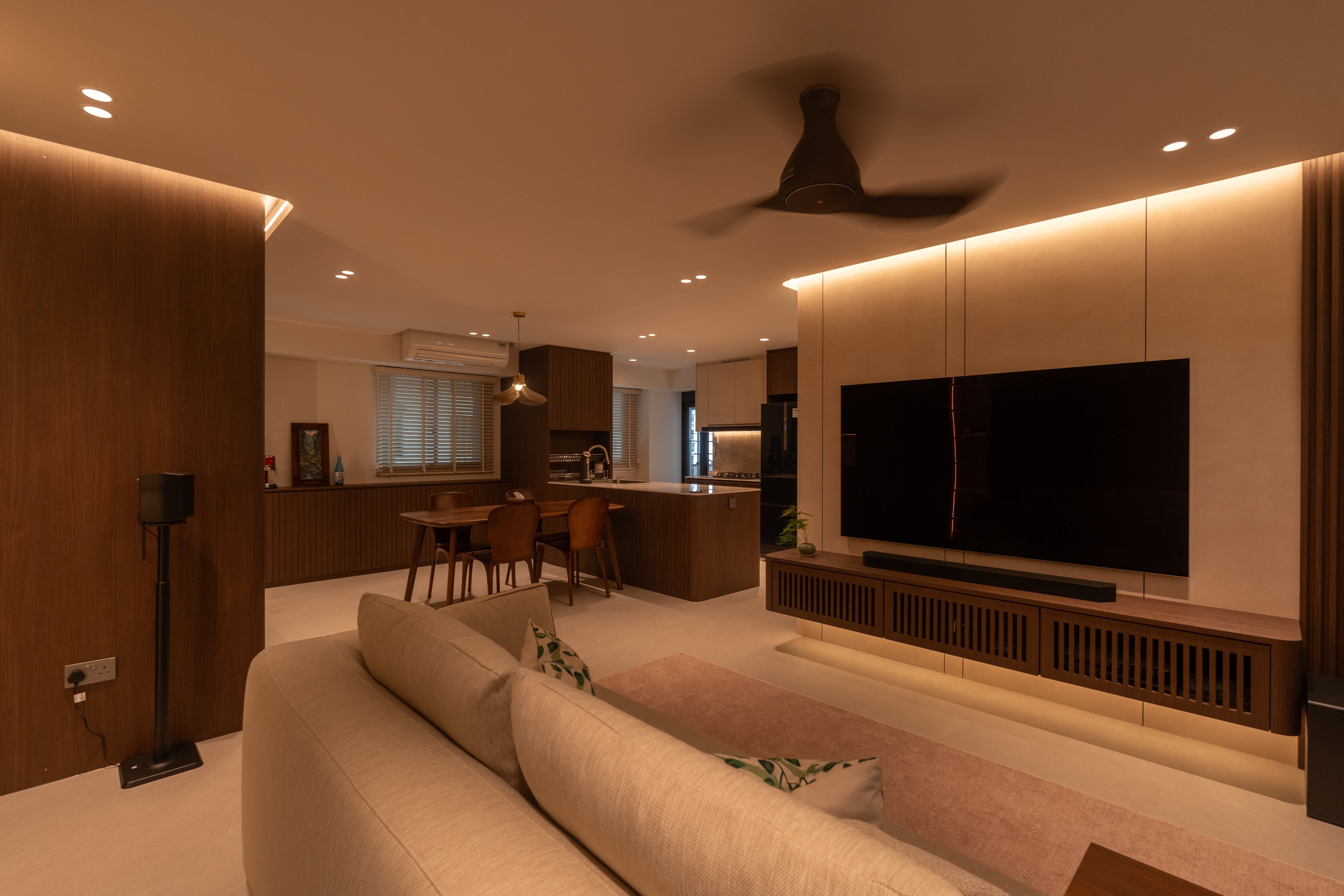 Modern Design - Living Room - HDB 5 Room - Design by Design 4 Space Pte Ltd