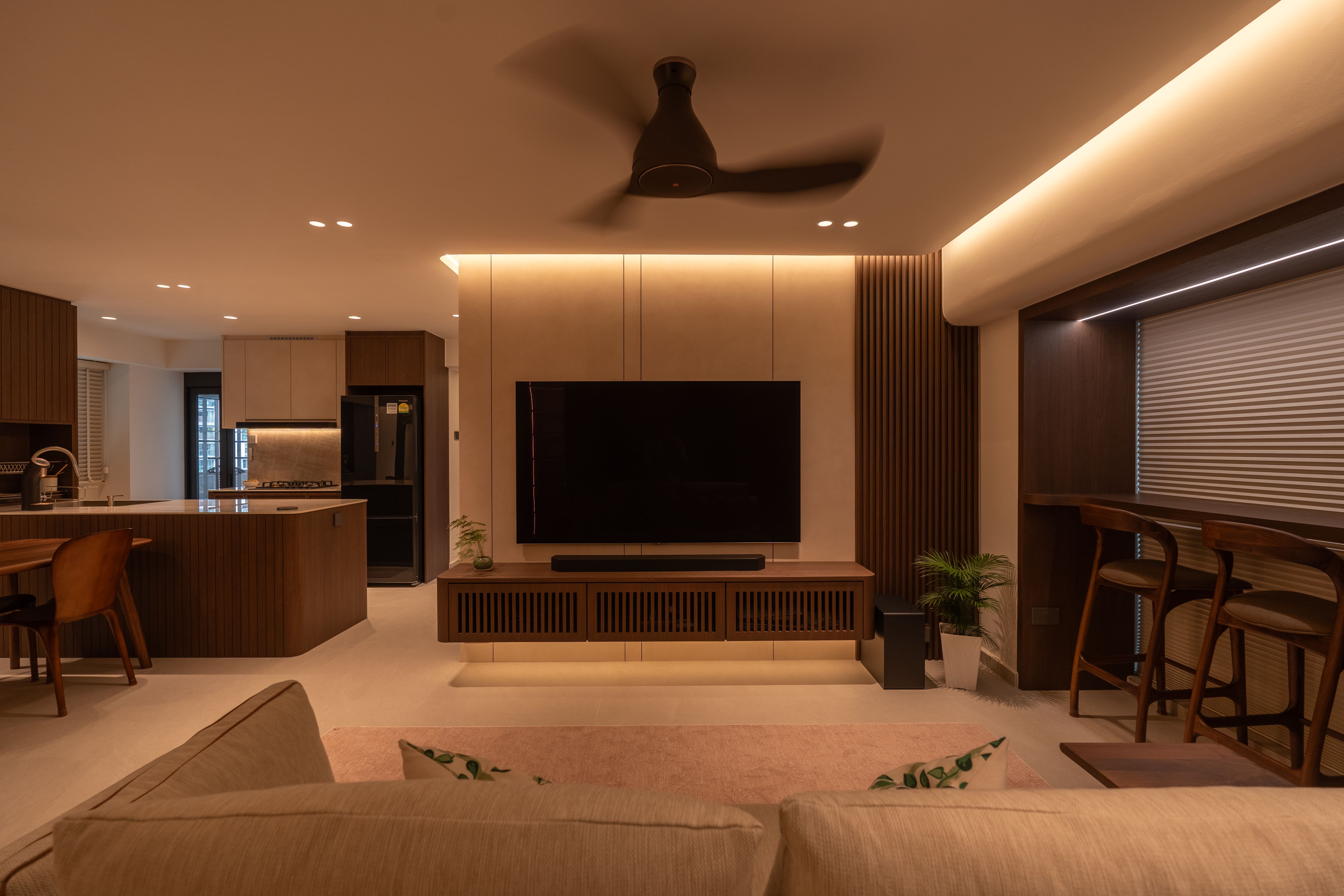 Modern Design - Living Room - HDB 5 Room - Design by Design 4 Space Pte Ltd