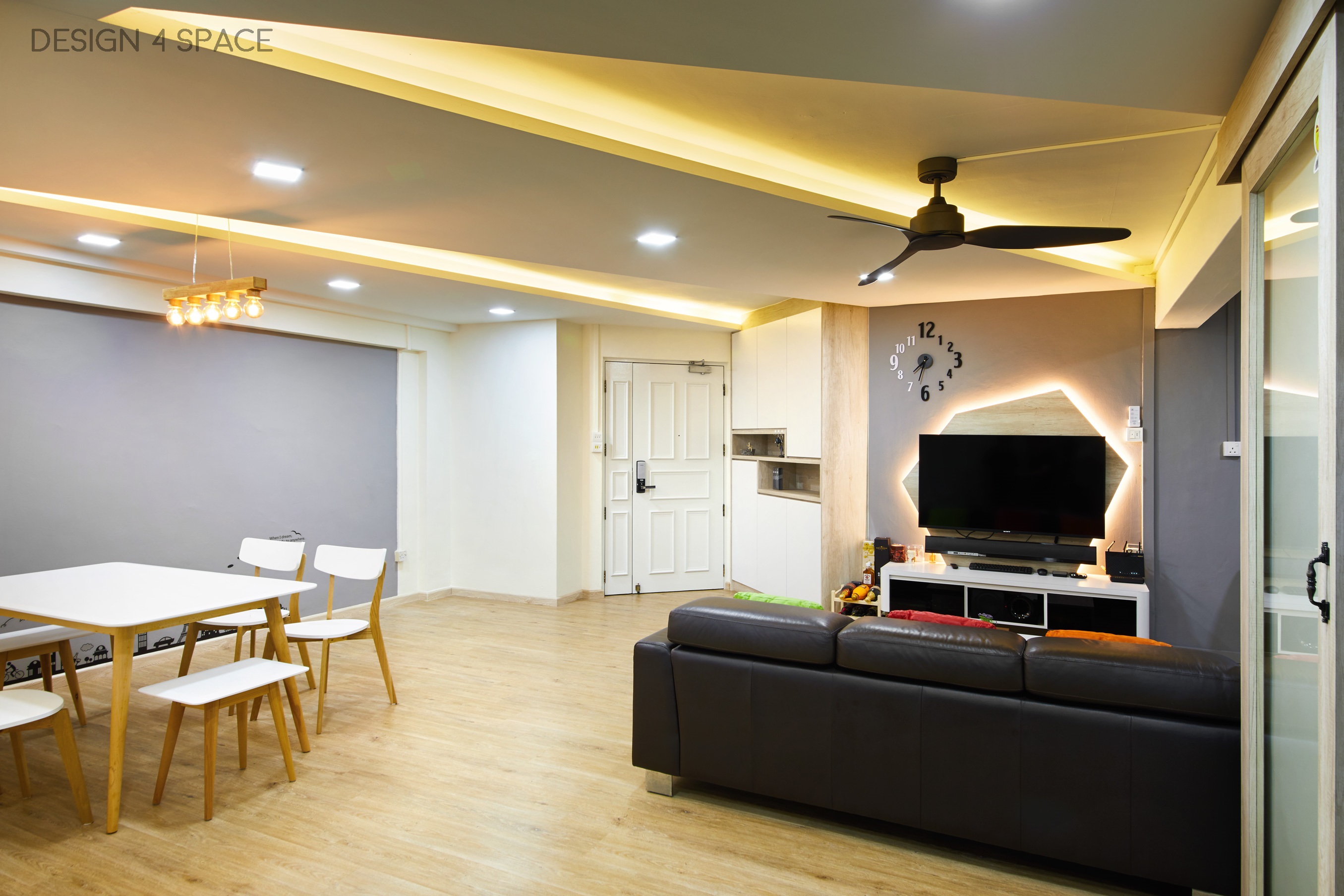 Contemporary, Modern, Scandinavian Design - Living Room - HDB 5 Room - Design by Design 4 Space Pte Ltd