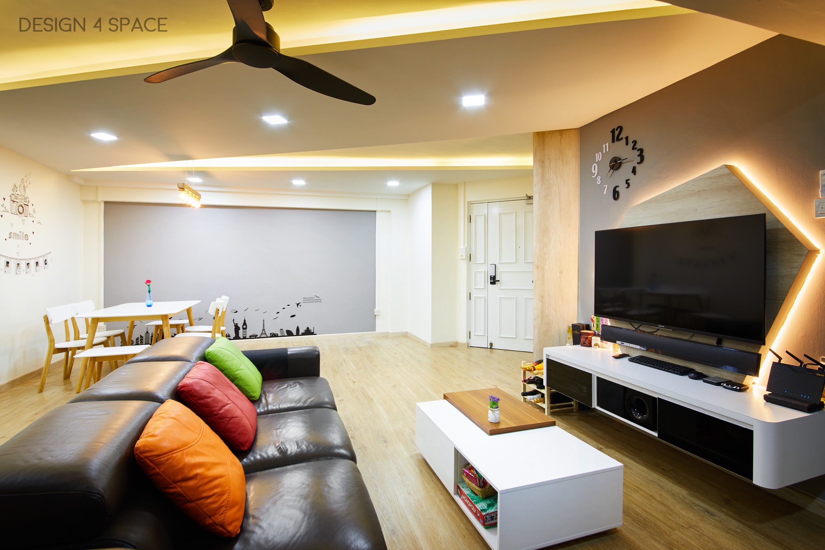 Contemporary, Modern, Scandinavian Design - Living Room - HDB 5 Room - Design by Design 4 Space Pte Ltd